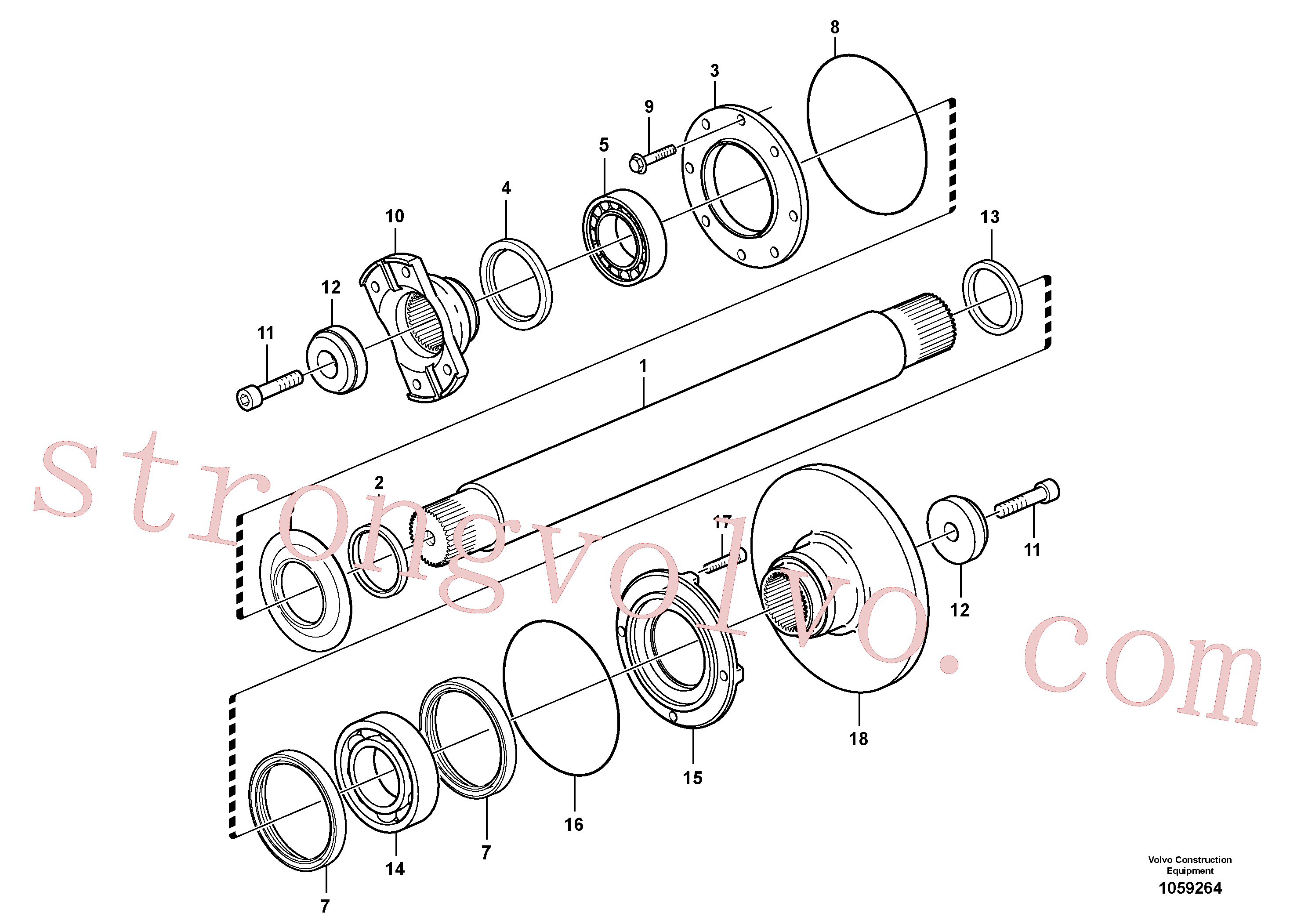 Atacado VOE11194469 Tampa rolamento Volvo escavadeira
