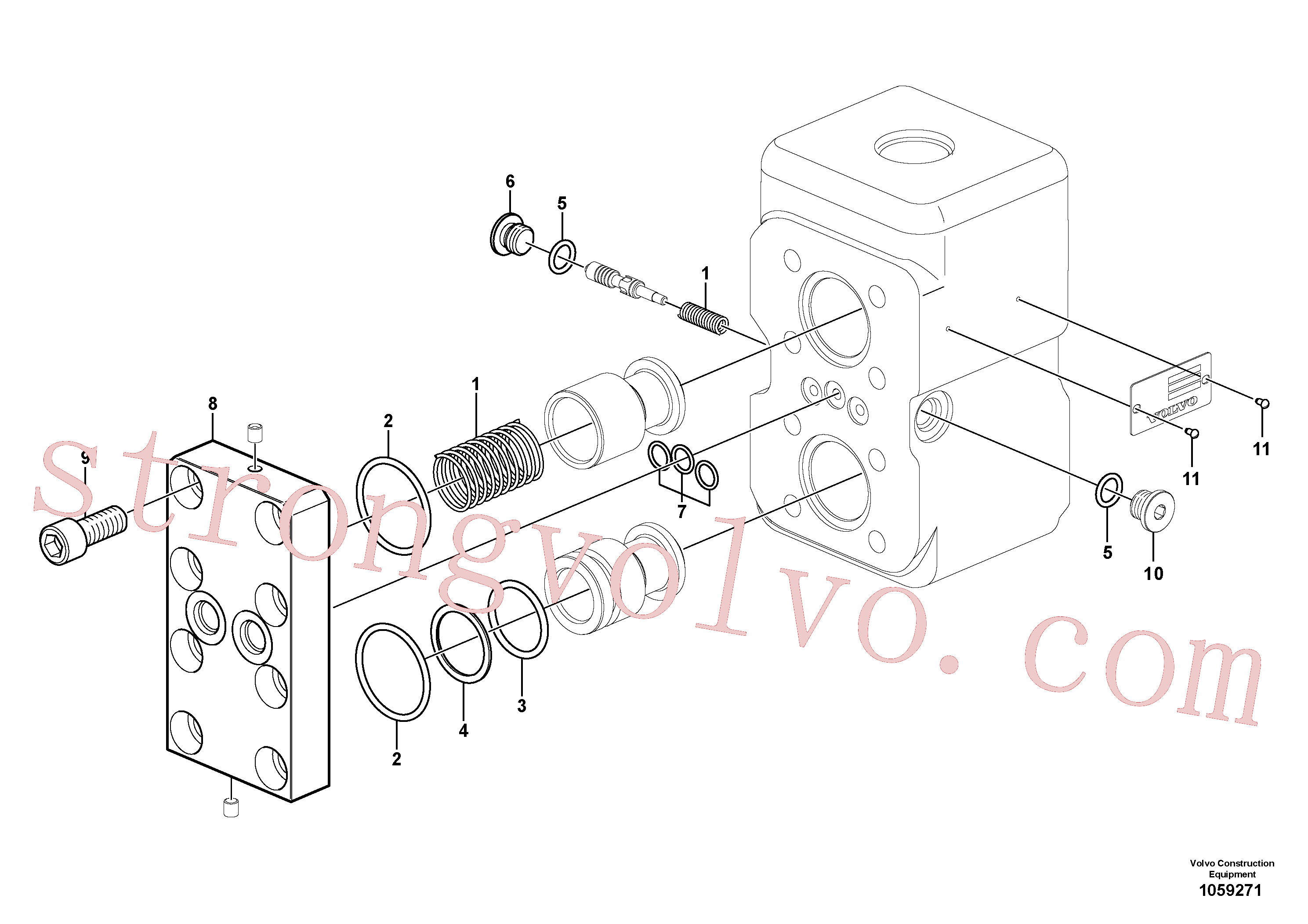 VOE14570849 Volvo Válvula(1059271 Montagem)
