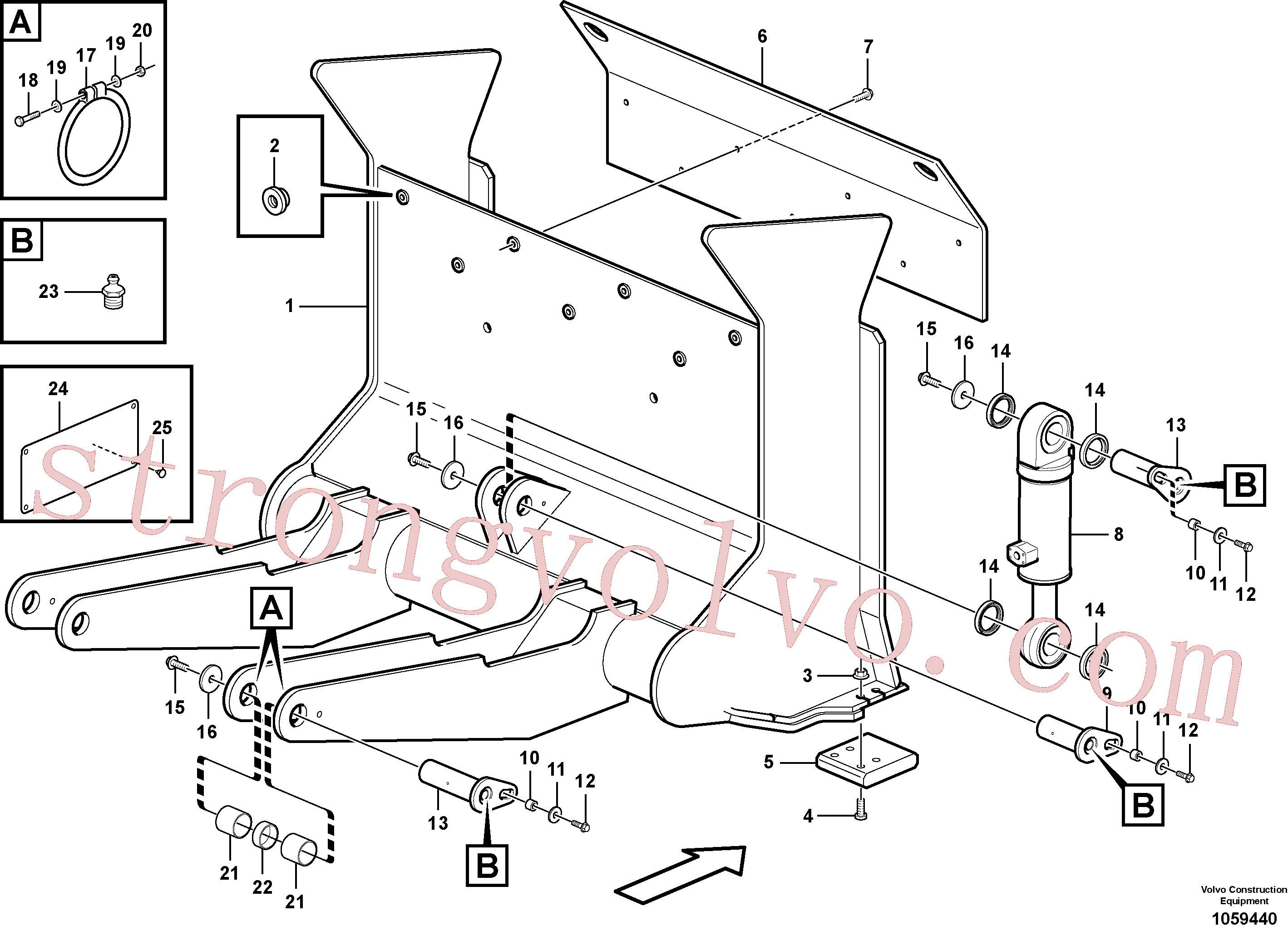 Atacado VOE11704121 Anel trava Volvo escavadeira