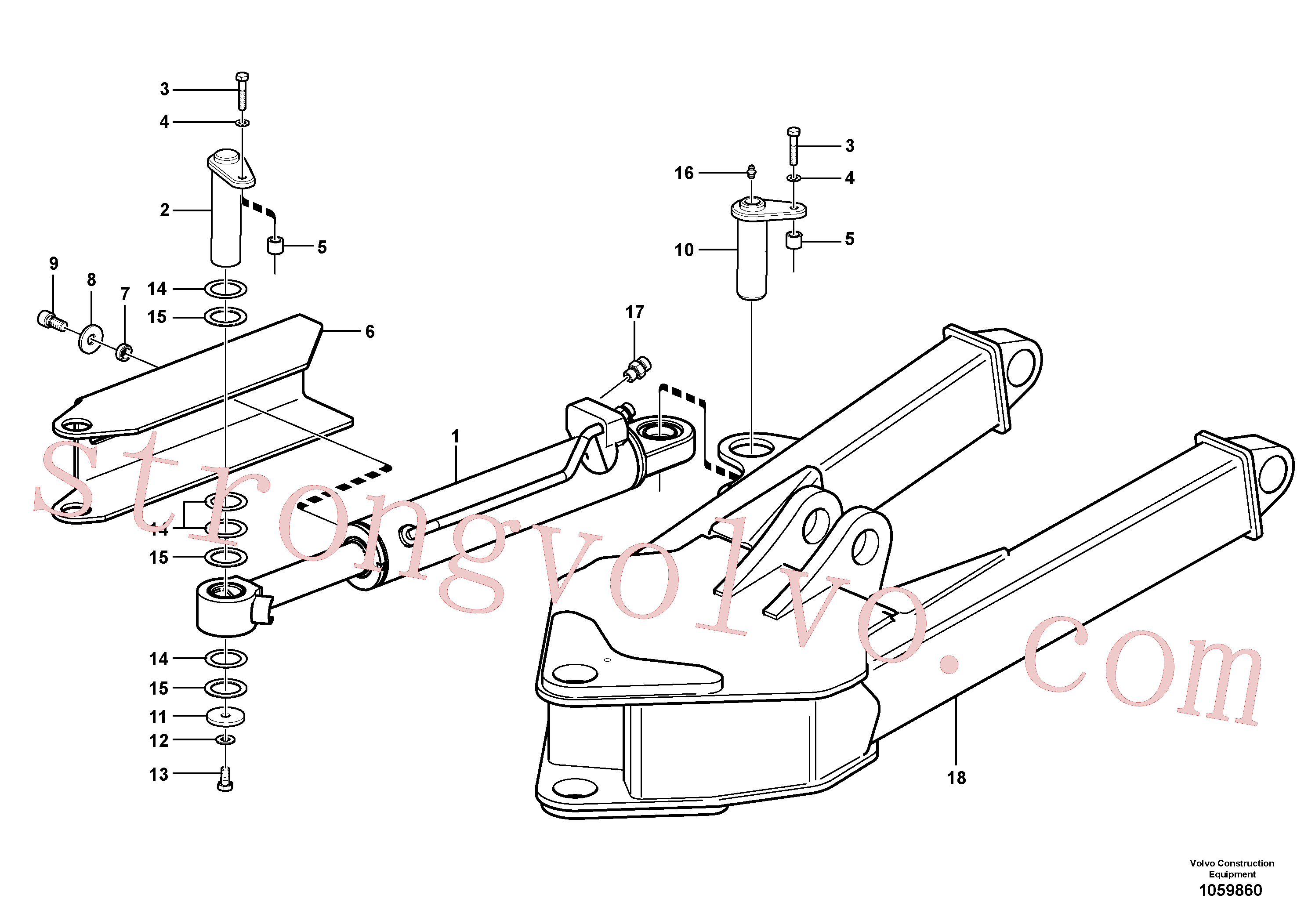 VOE984087 Volvo Lâmina niveladora(1059860 Montagem)