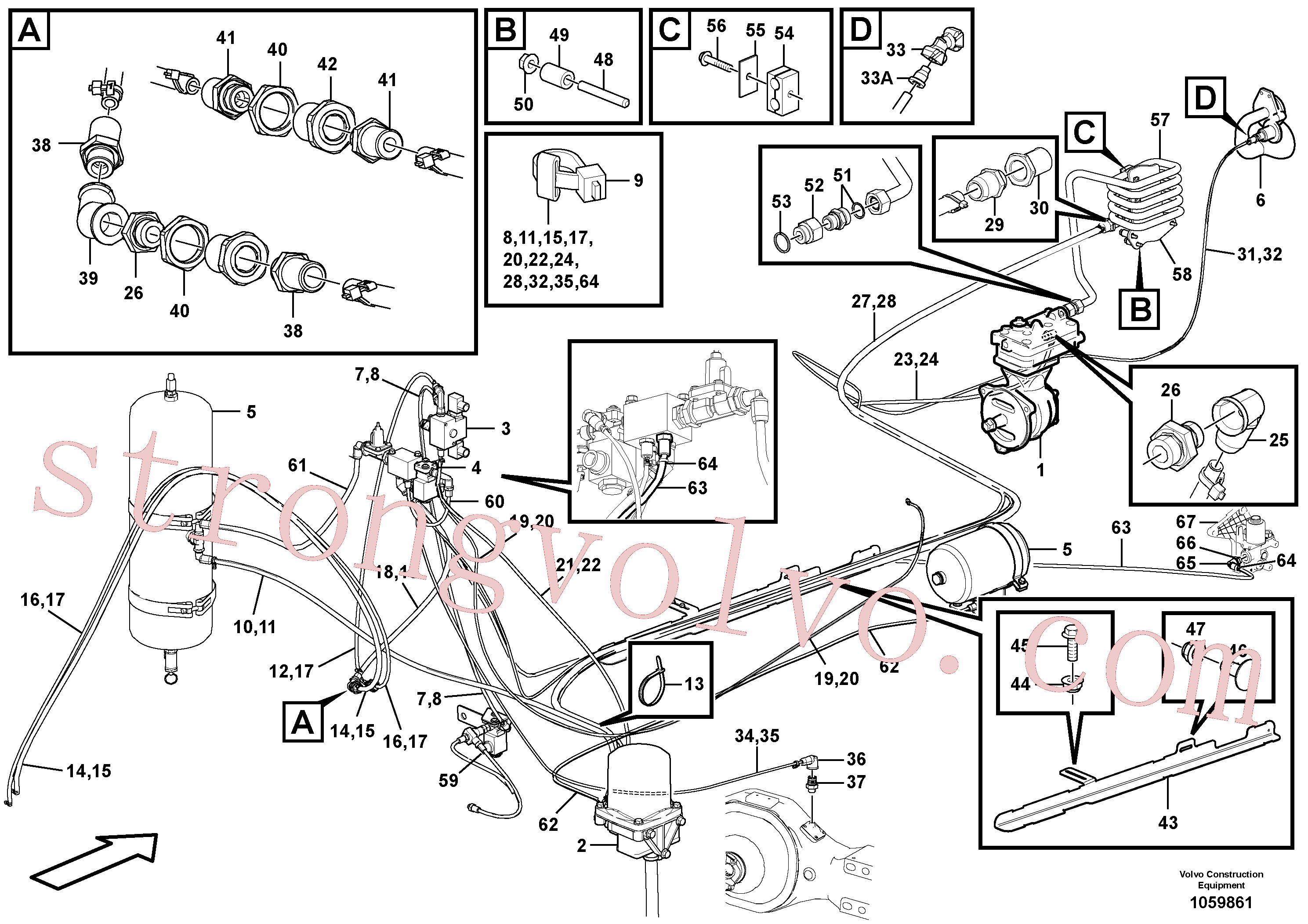 VOE948438 Volvo Linhas de alimentação(1059861 Montagem)