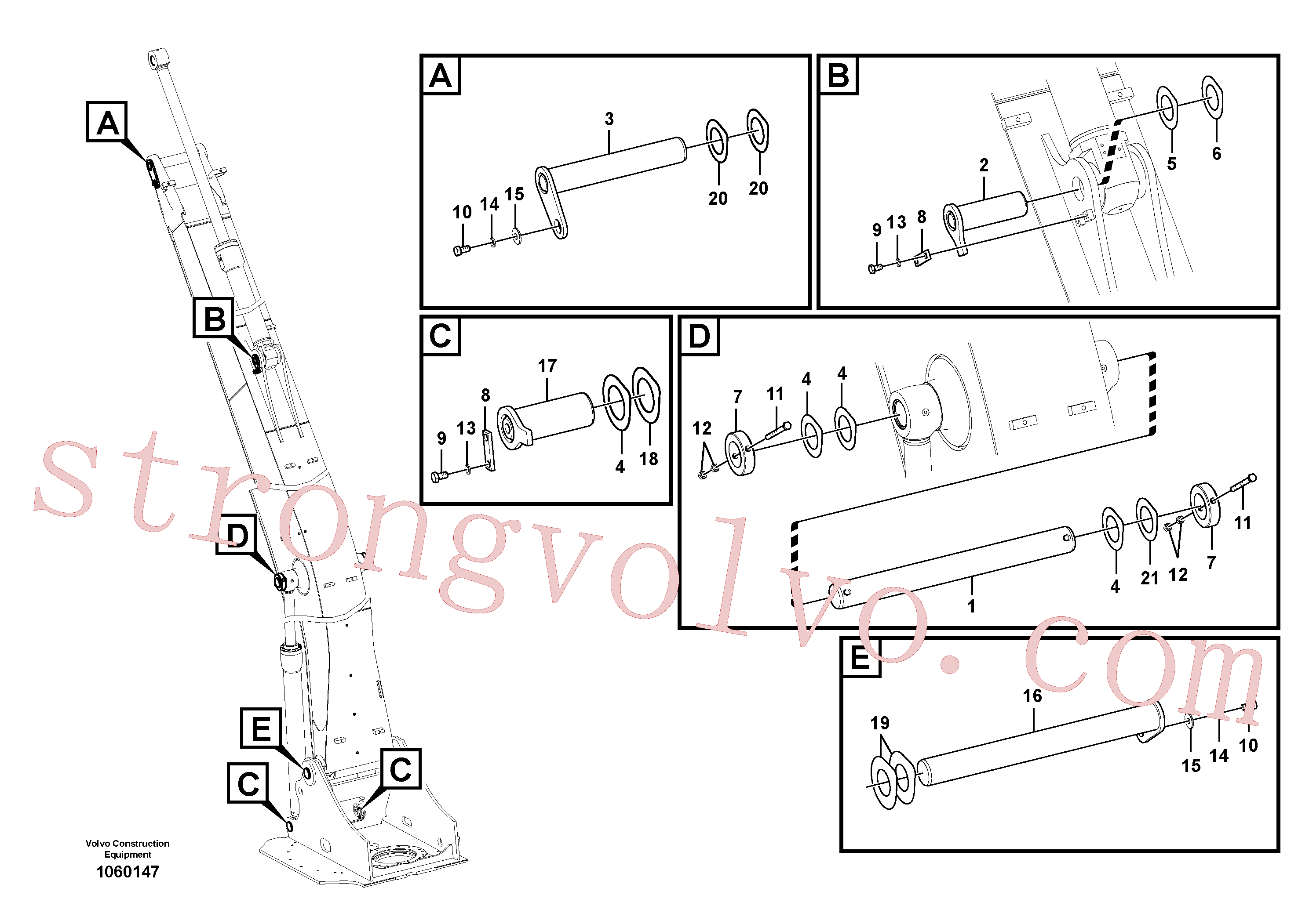 VOE14502194 Volvo Tirante à lança, longo alcance(1060147 Montagem)