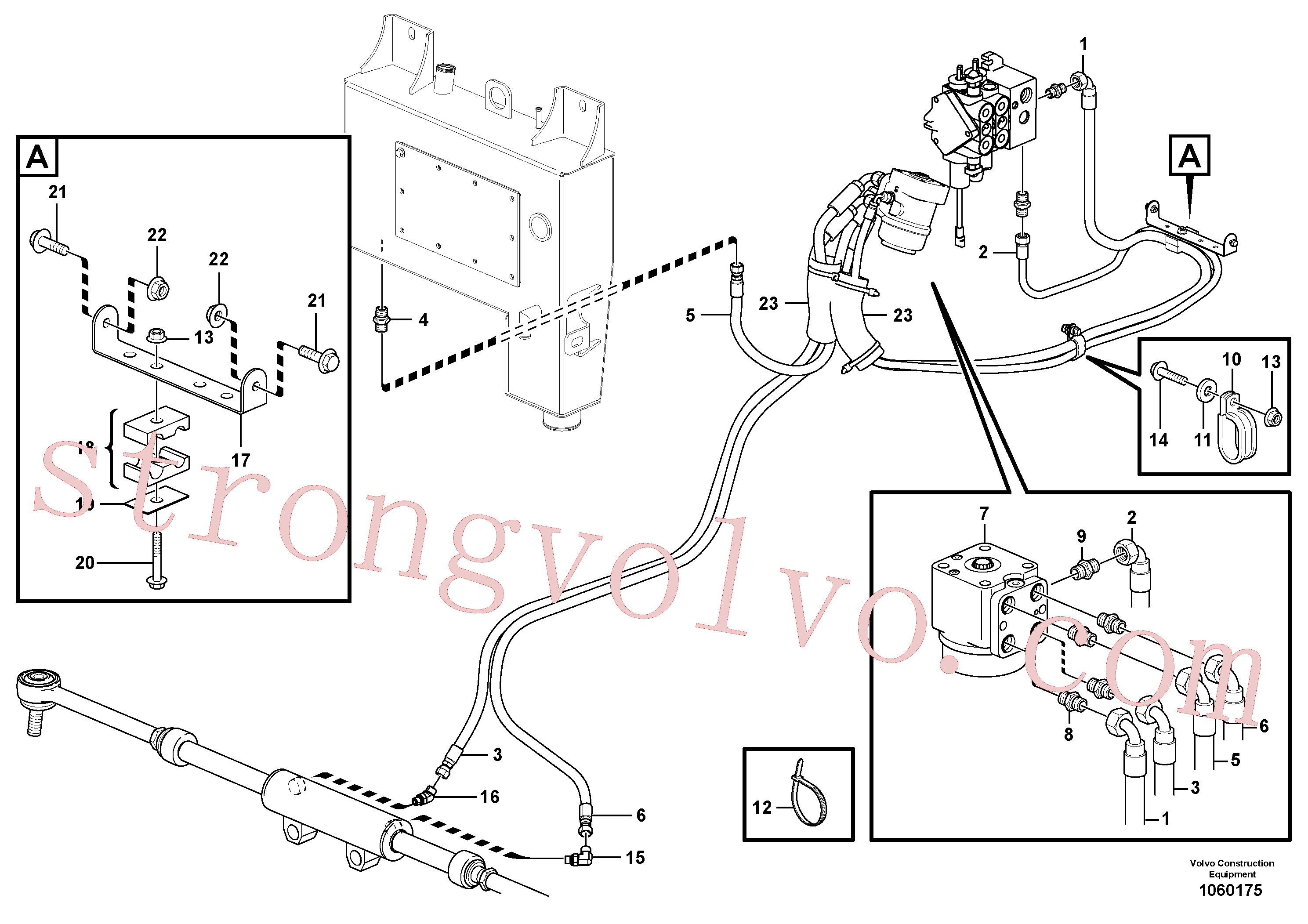 VOE981665 Volvo Sistema de direcção(1060175 Montagem)