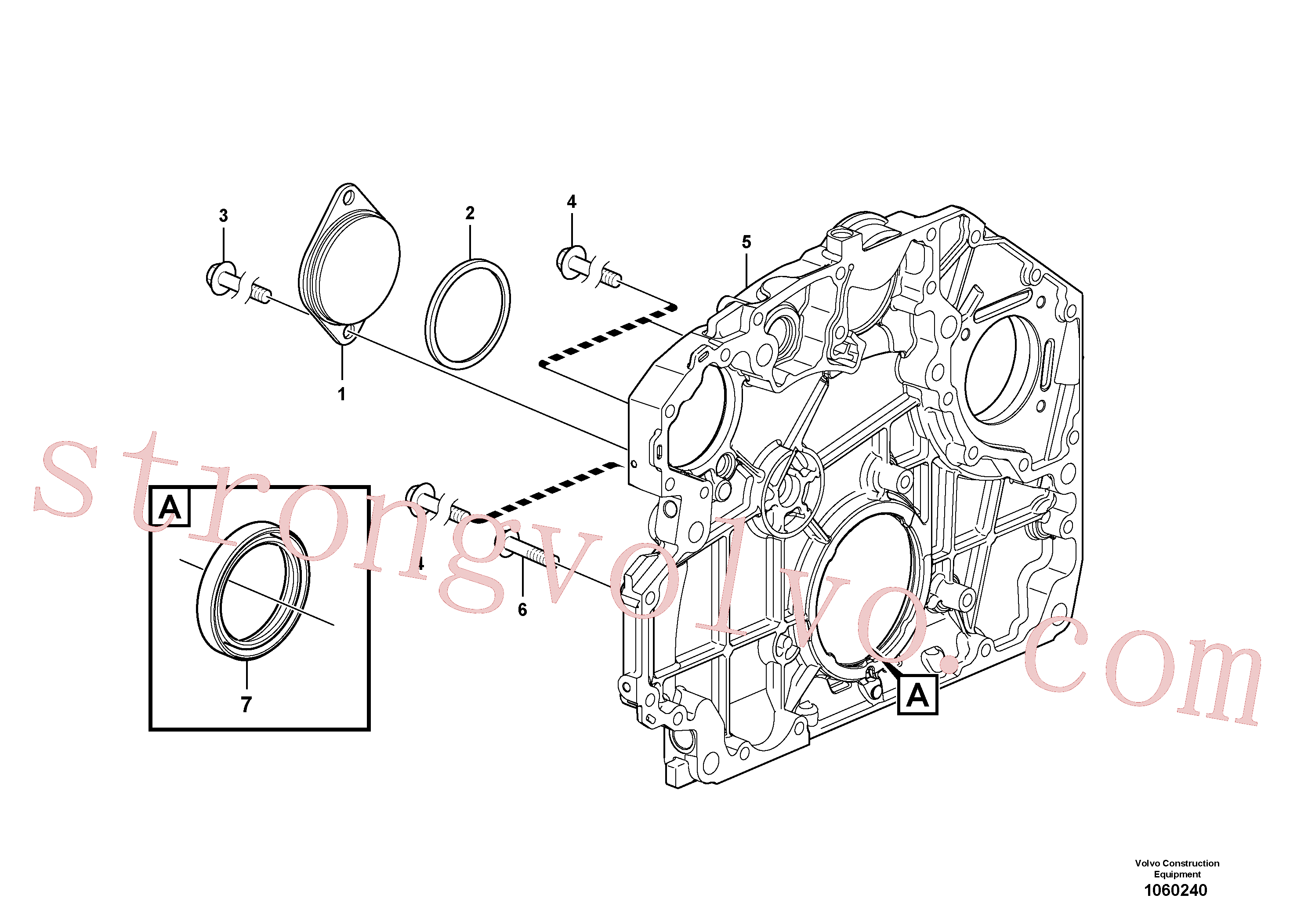 ZM2900309 Volvo Caixa da engrenagem de distribuição(1060240 Montagem)