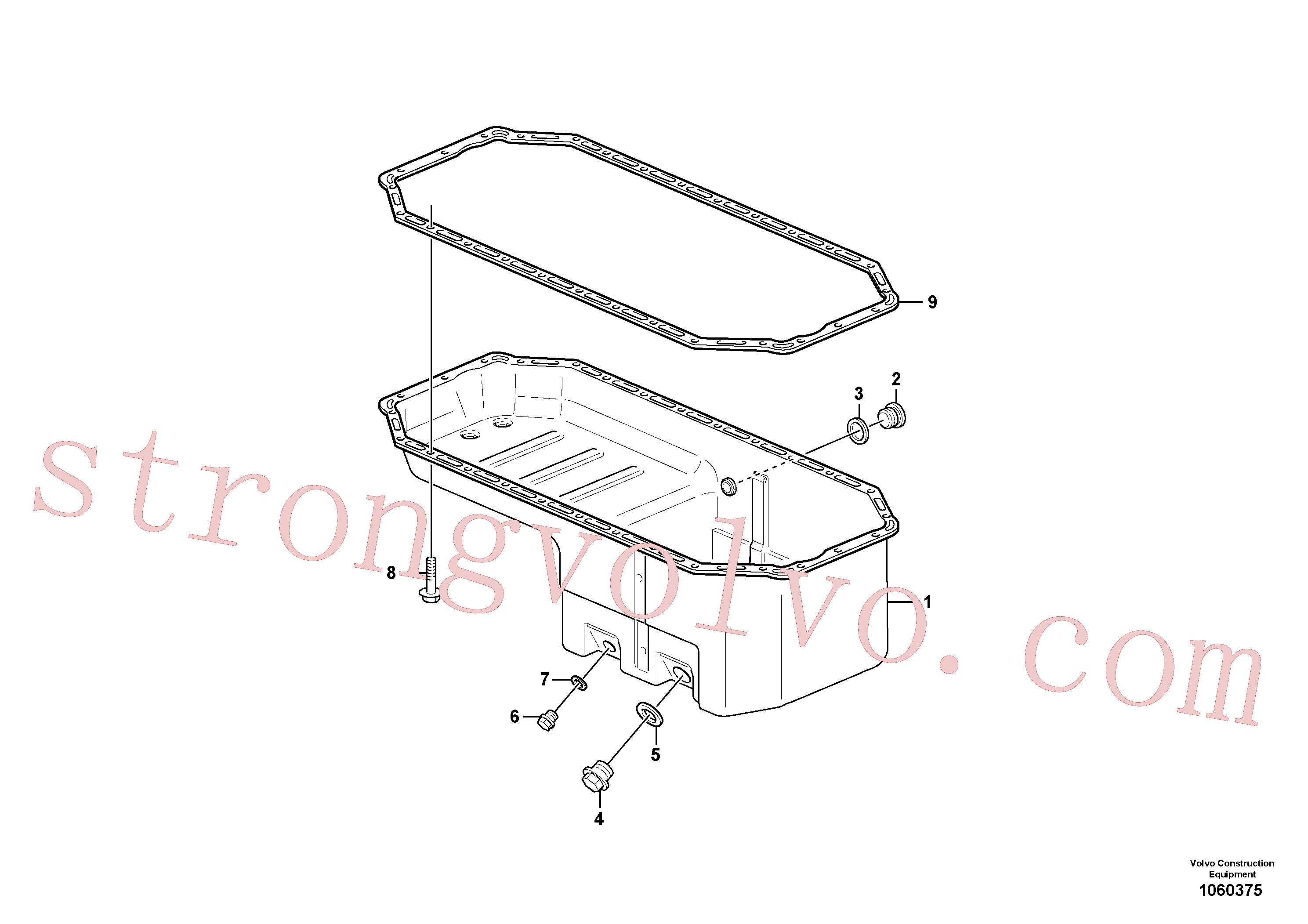 VOE20542740 Volvo Cárter de óleo(1060375 Montagem)