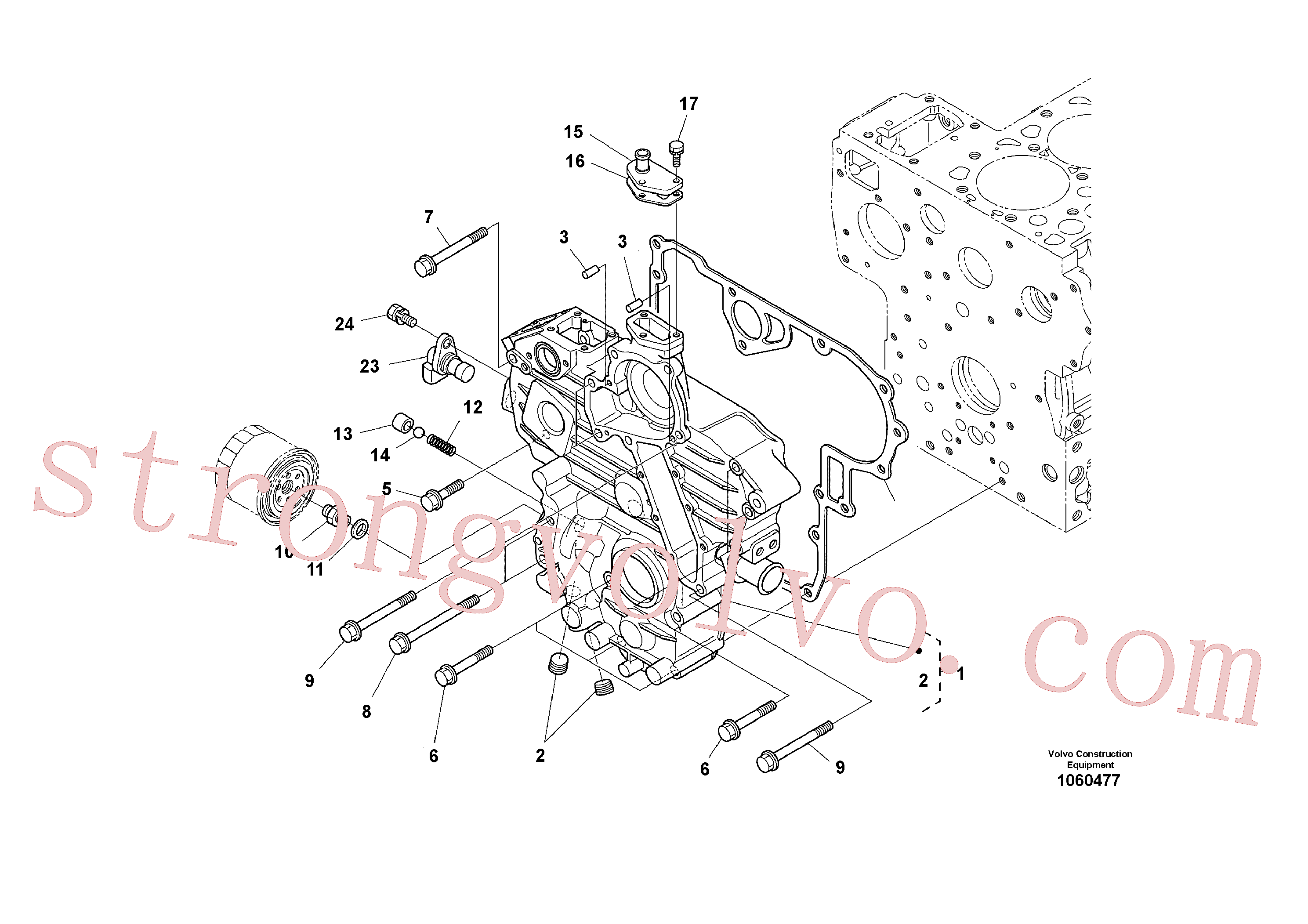 China Made VOE16660443 Parafuso Volvo Acessórios para escavadeira