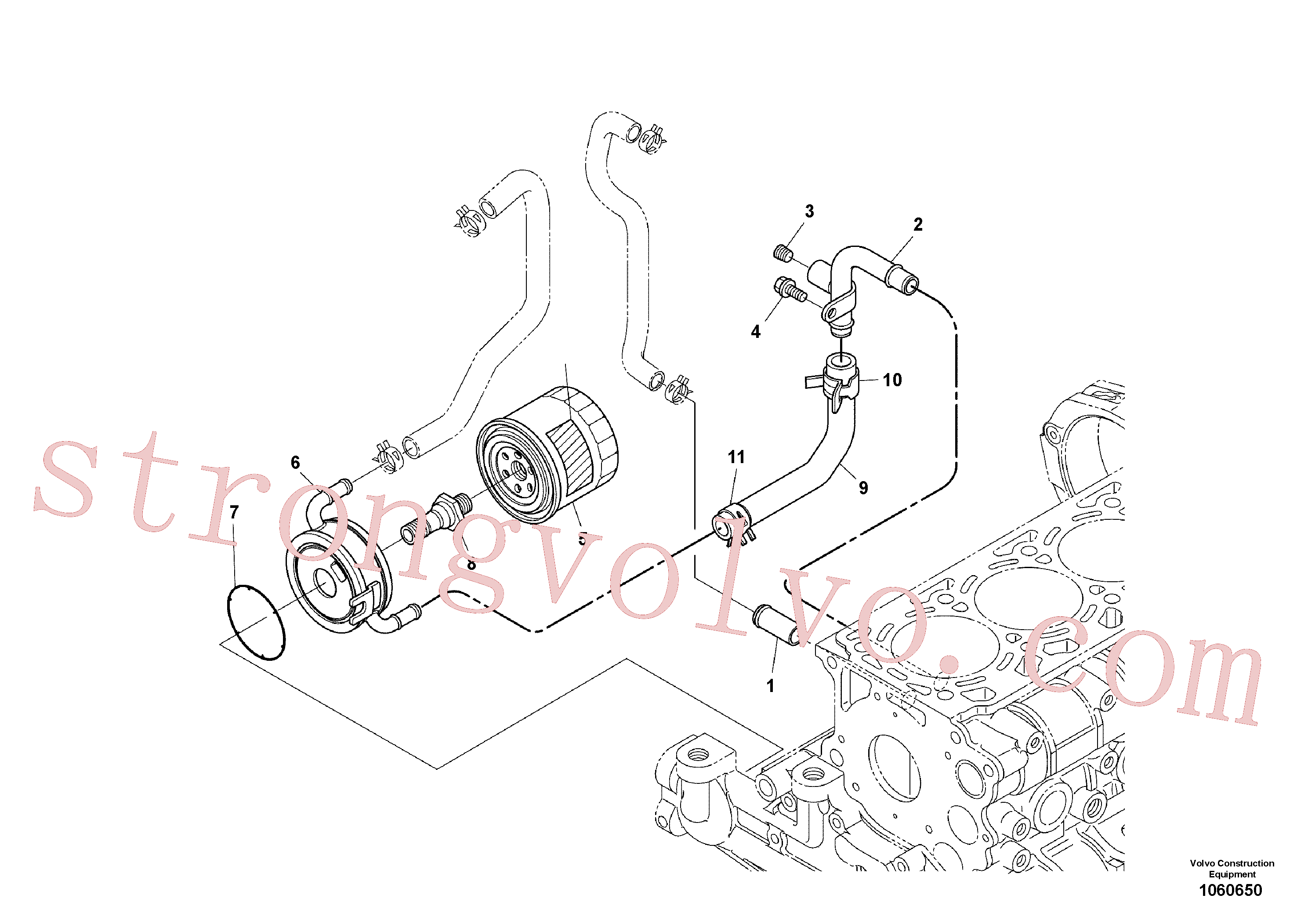 VOE17246027 Volvo Refrigerador de óleo(1060650 Montagem)