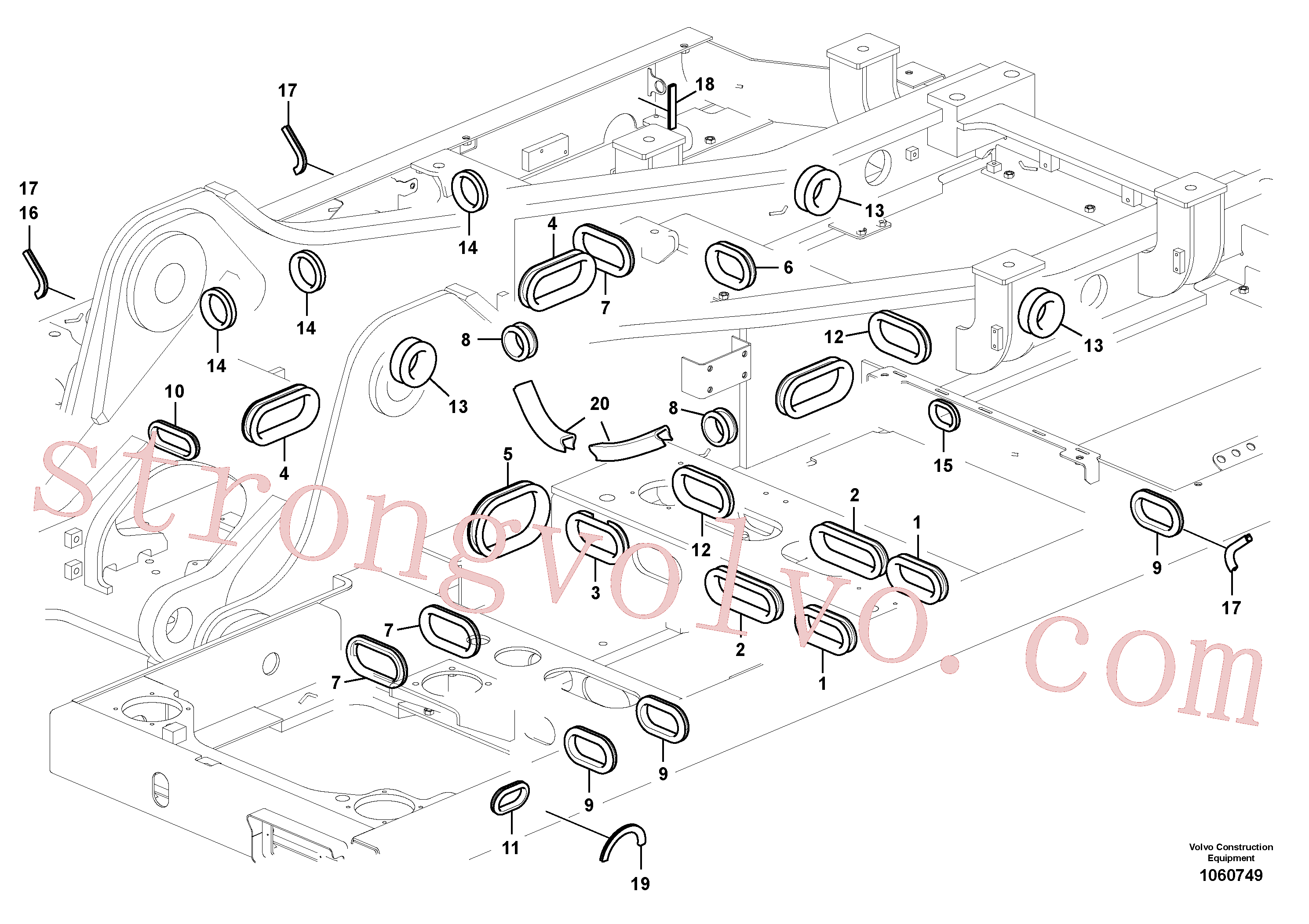 SA1125-01740 Volvo Quadro superior(1060749 Montagem)