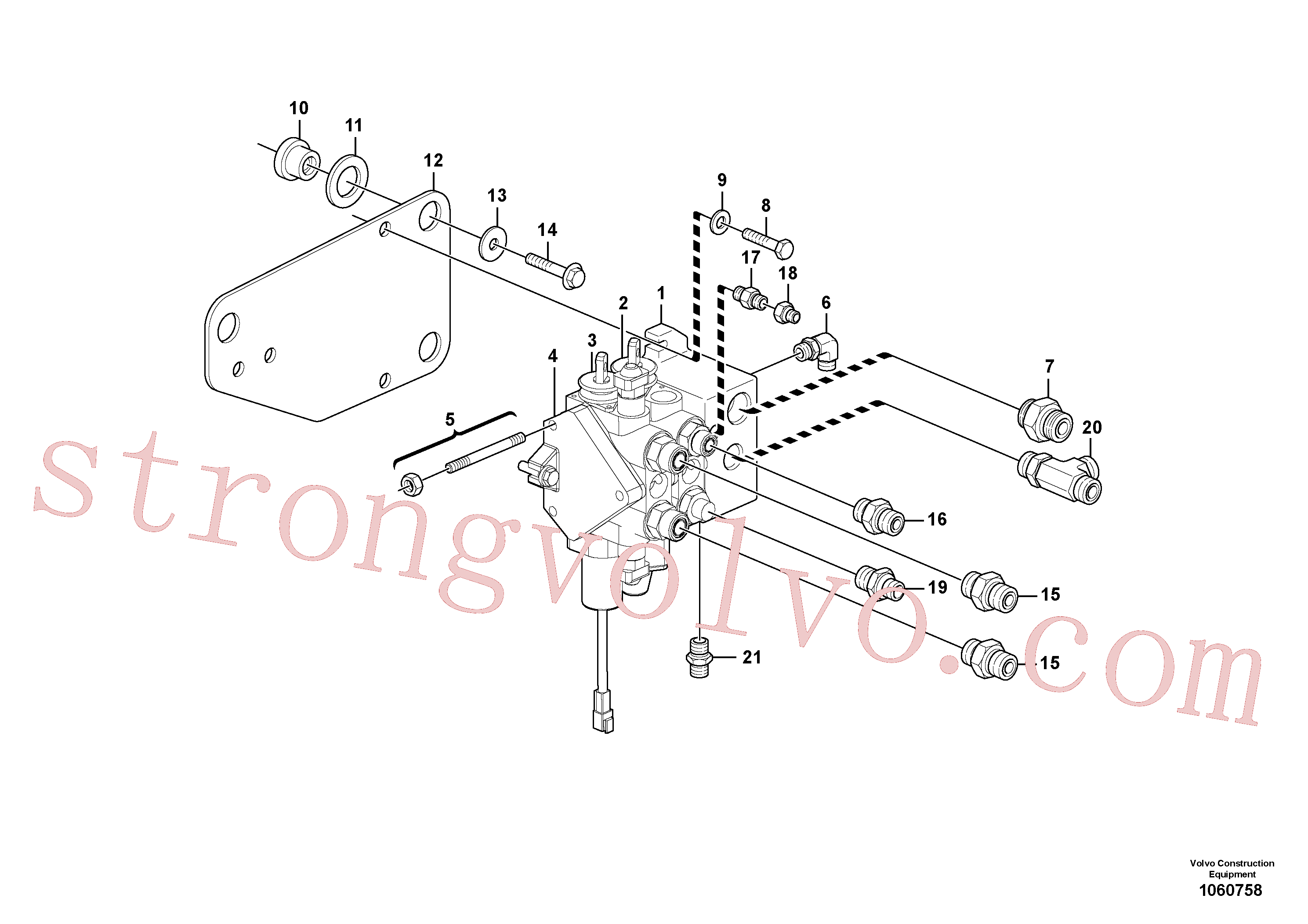 VOE11712895 Volvo Corpo da válvula com acessórios(1060758 Montagem)