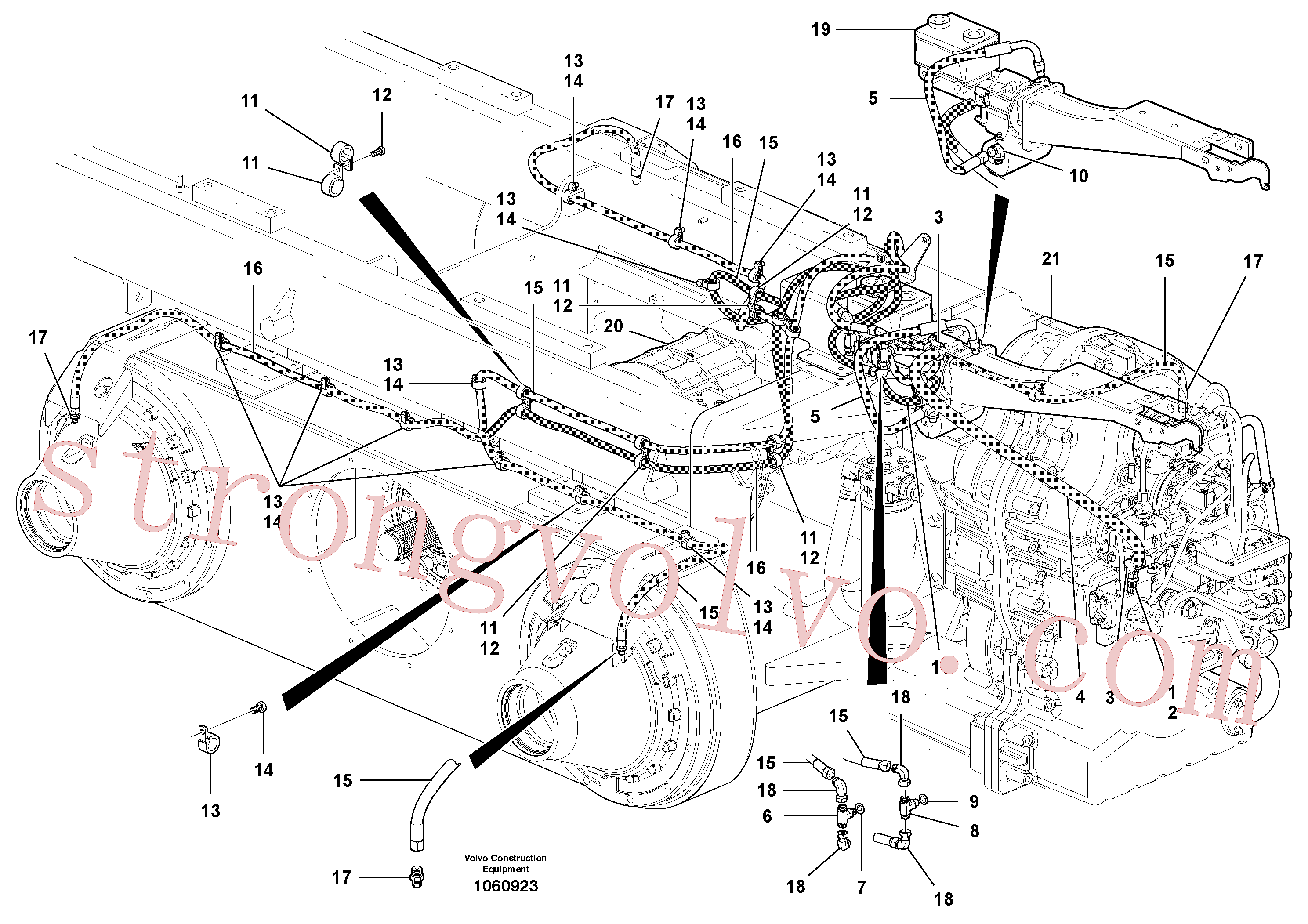 VOE981646 Volvo Circuito de travão(1060923 Montagem)