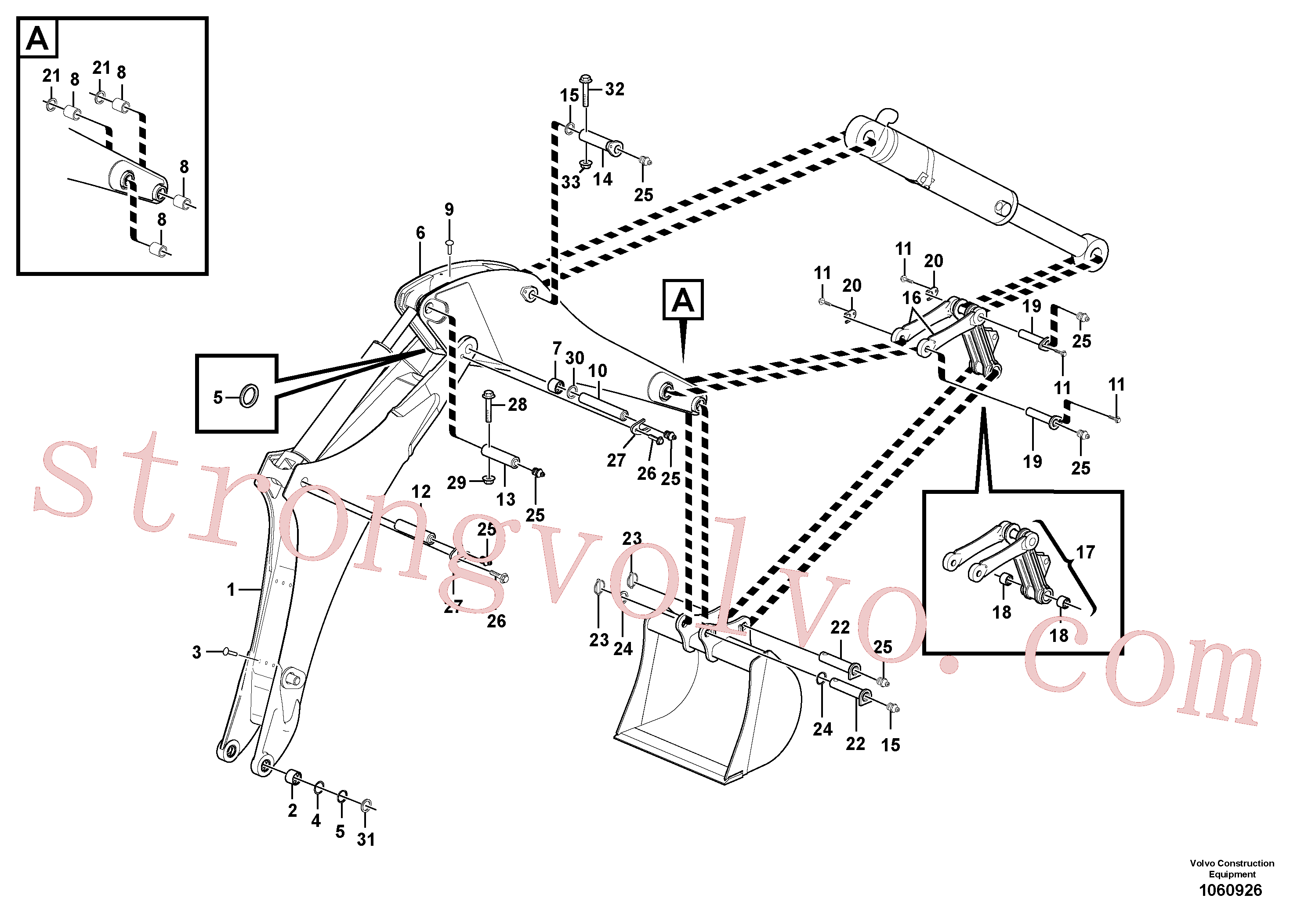 VOE13965229 Volvo Lança e braço de afundamento(1060926 Montagem)