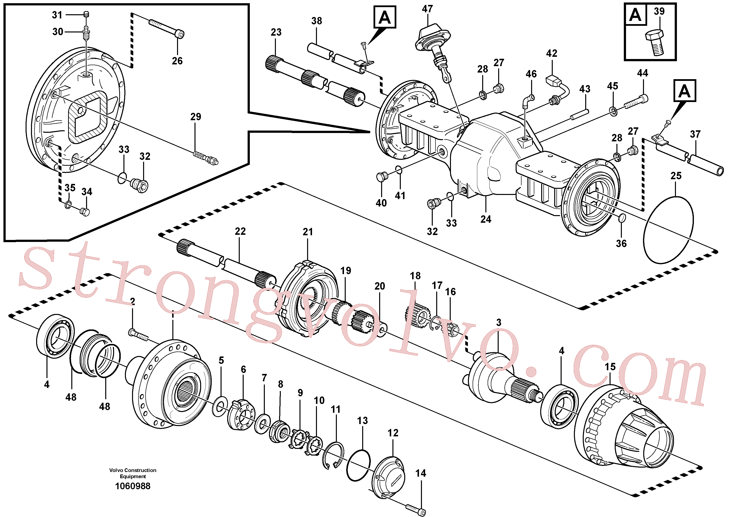 VOE4782860 Volvo Eixo planetário, dianteiro(1060988 Montagem)