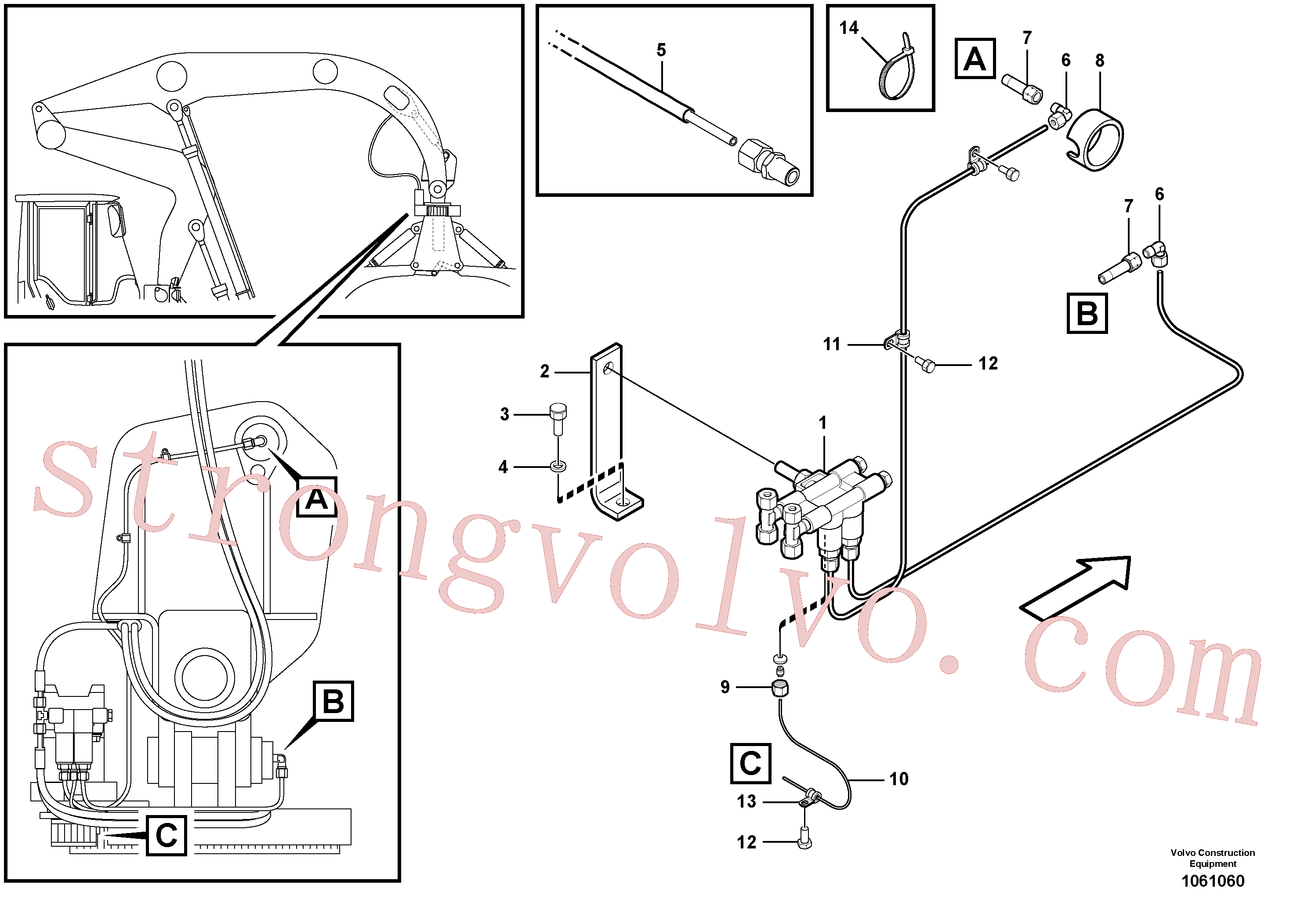 VOE11709978 Volvo Bloco de distribuição, B4(1061060 Montagem)
