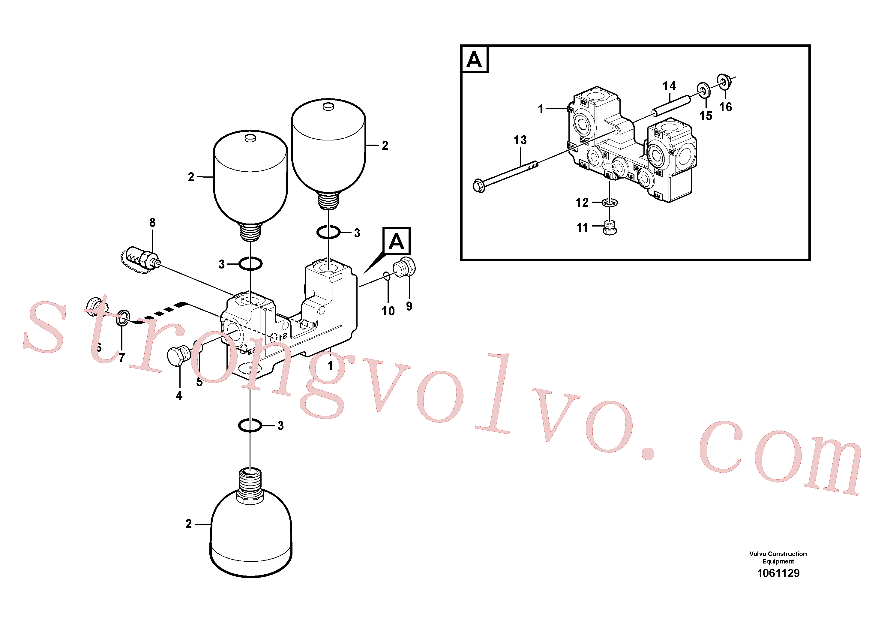 VOE11148622 Volvo Válvula e acumuladores(1061129 Montagem)