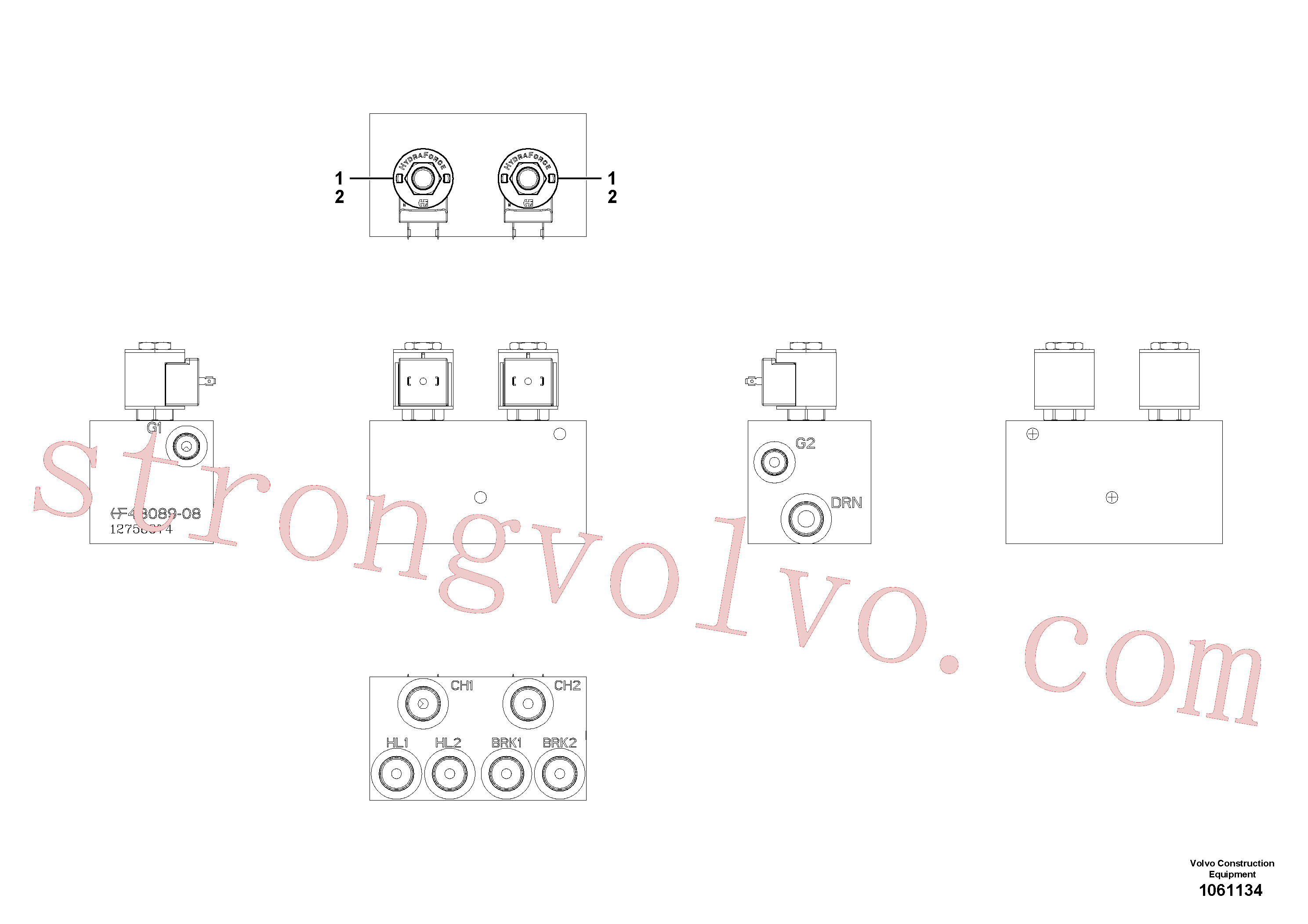 VOE11715263 Volvo Bloco de válvulas(1061134 Montagem)