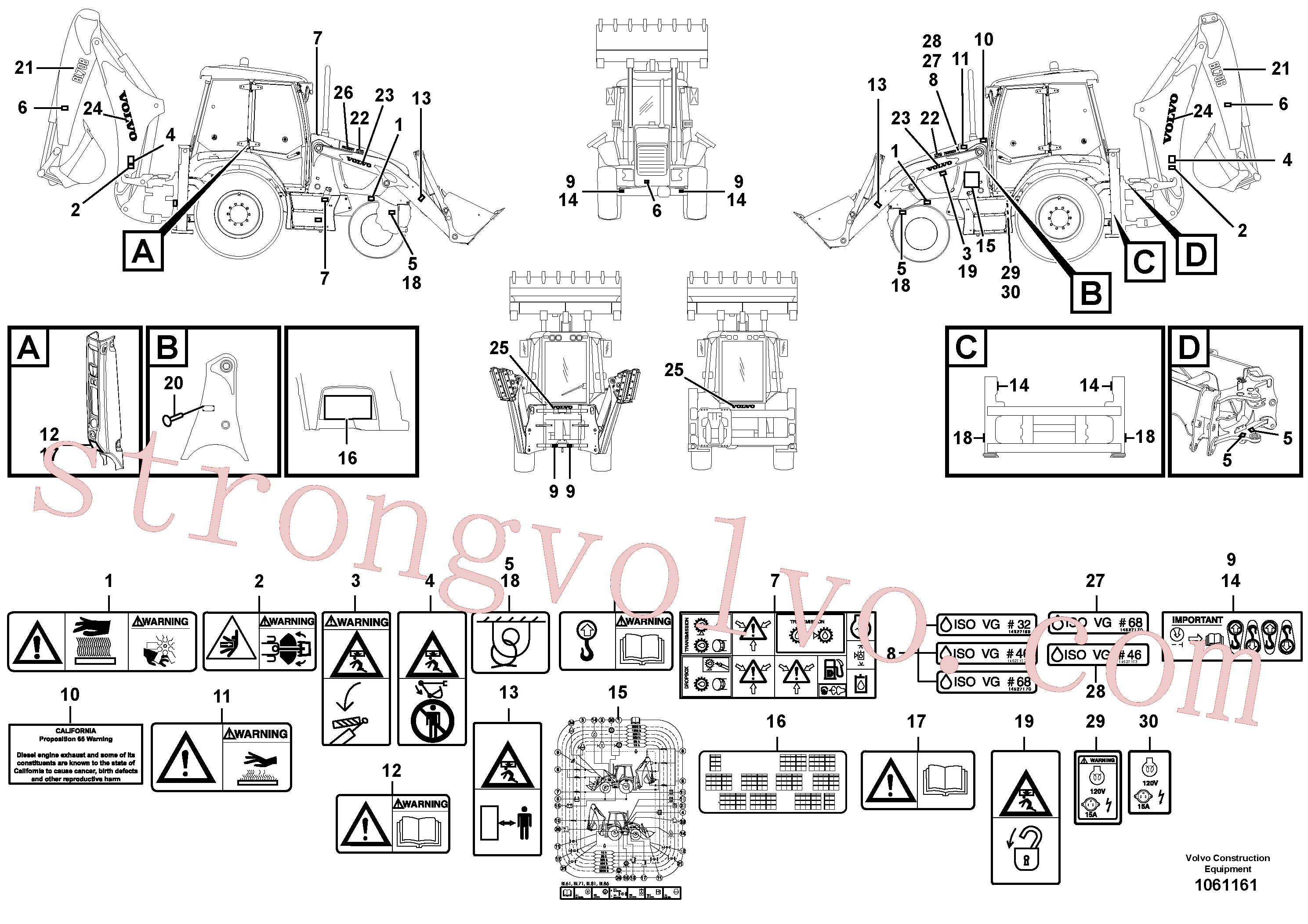 VOE4898495 Volvo Placas de sinalização e etiquetas adesivas(1061161 Montagem)