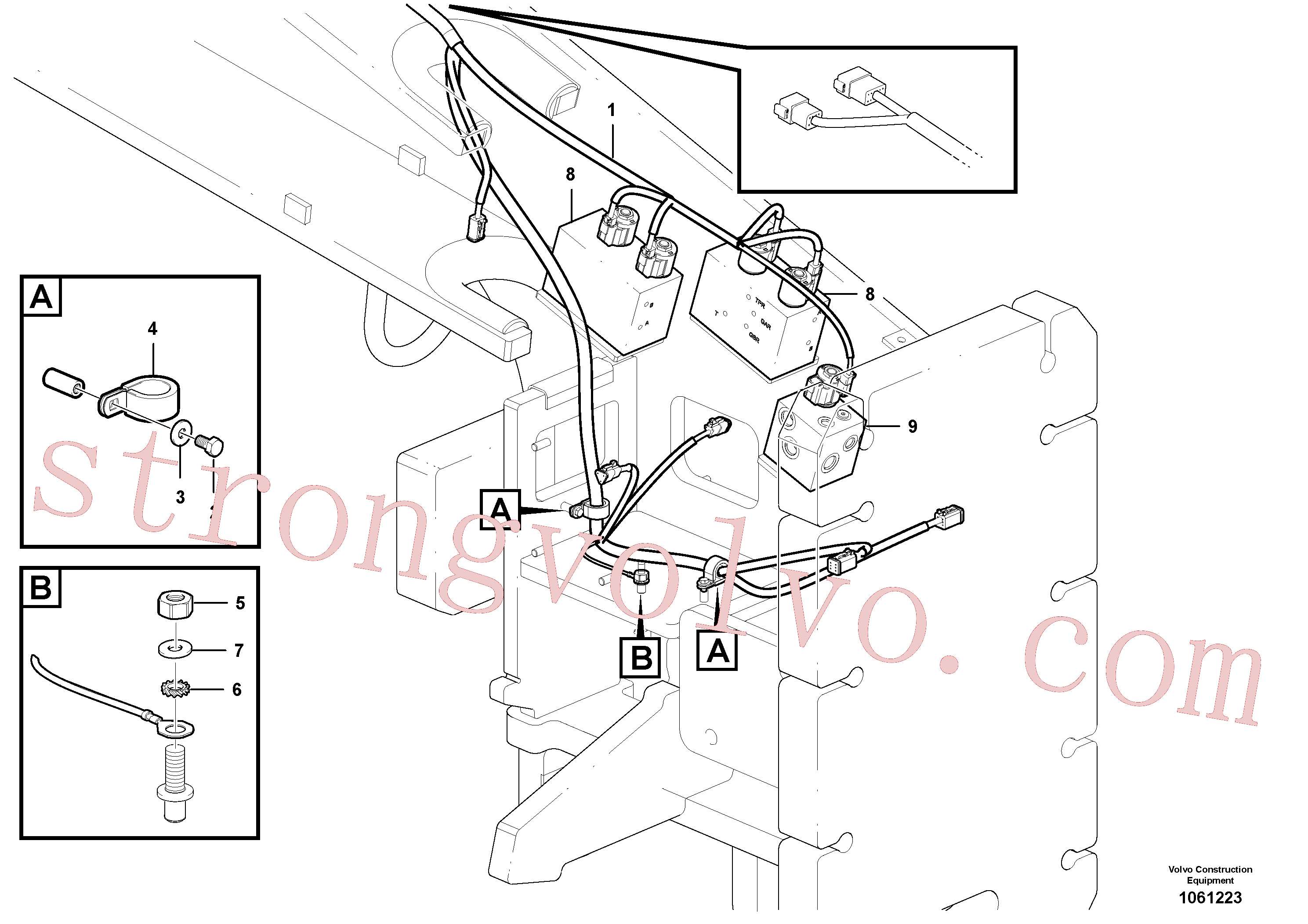 VOE13940109 Volvo Cablagem - dianteira adicional(1061223 Montagem)