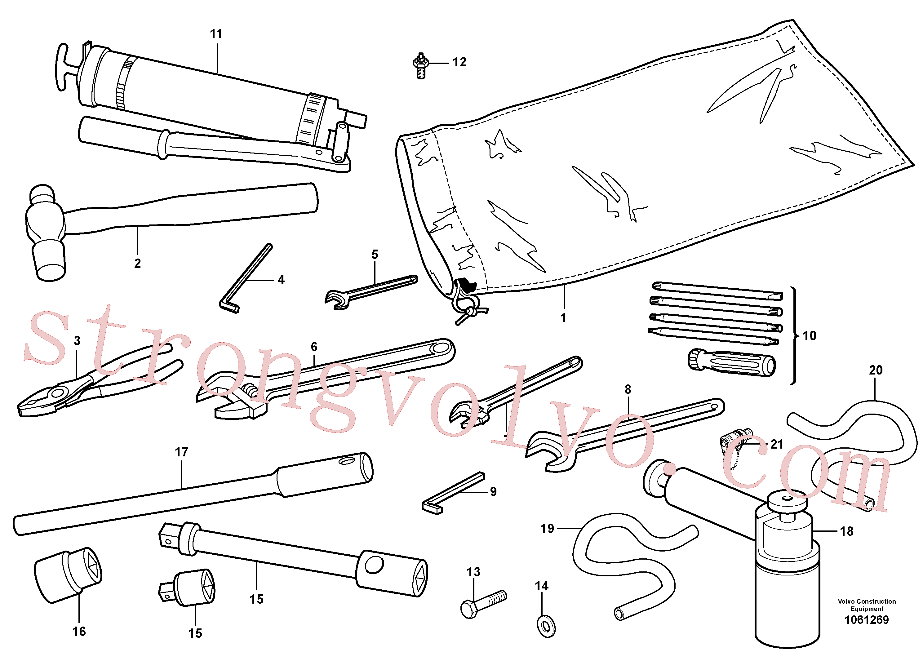 VOE14025152 Volvo Ferramentas(1061269 Montagem)