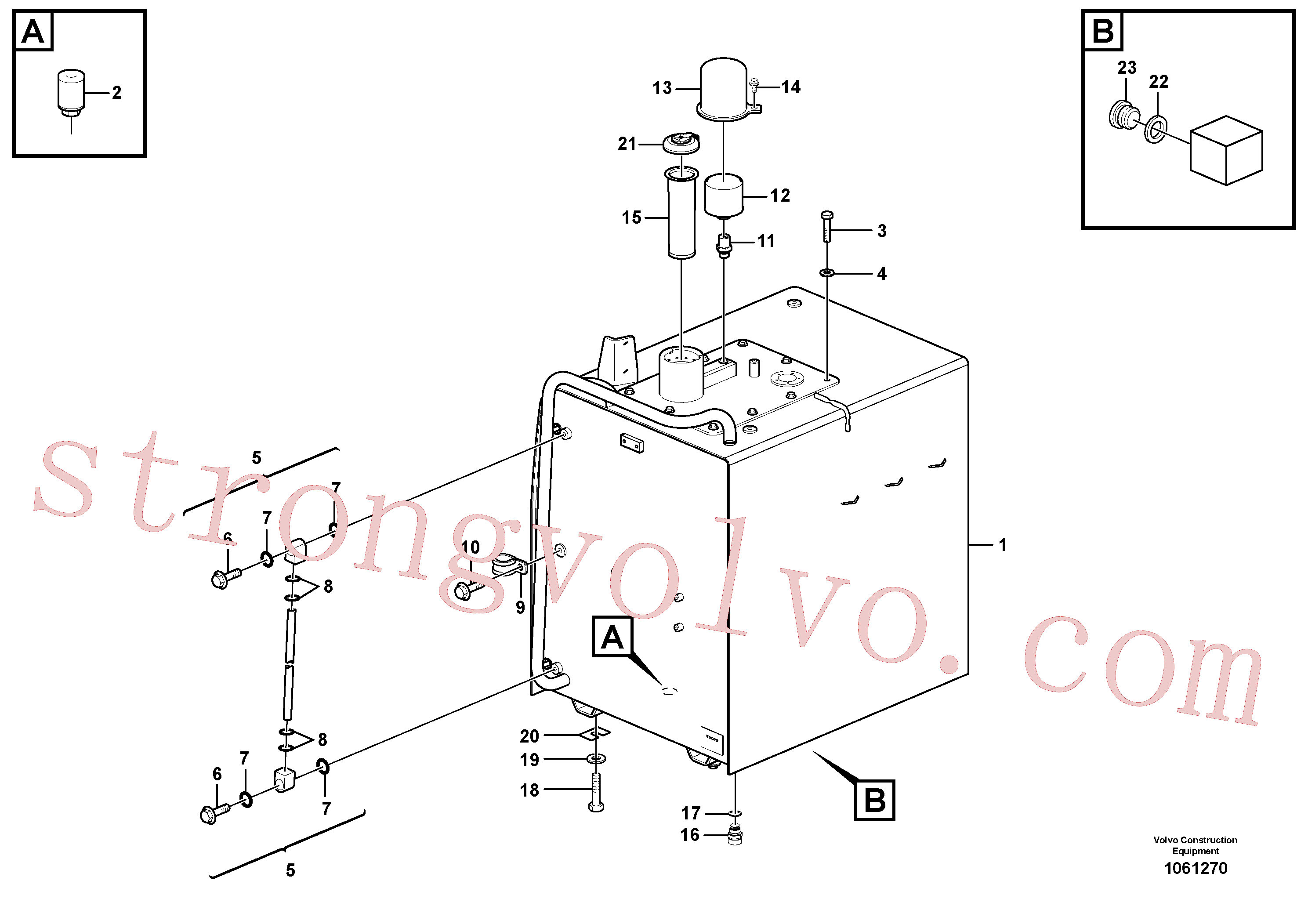 VOE14517557 Volvo Depósito de combustível com acessórios(1061270 Montagem)