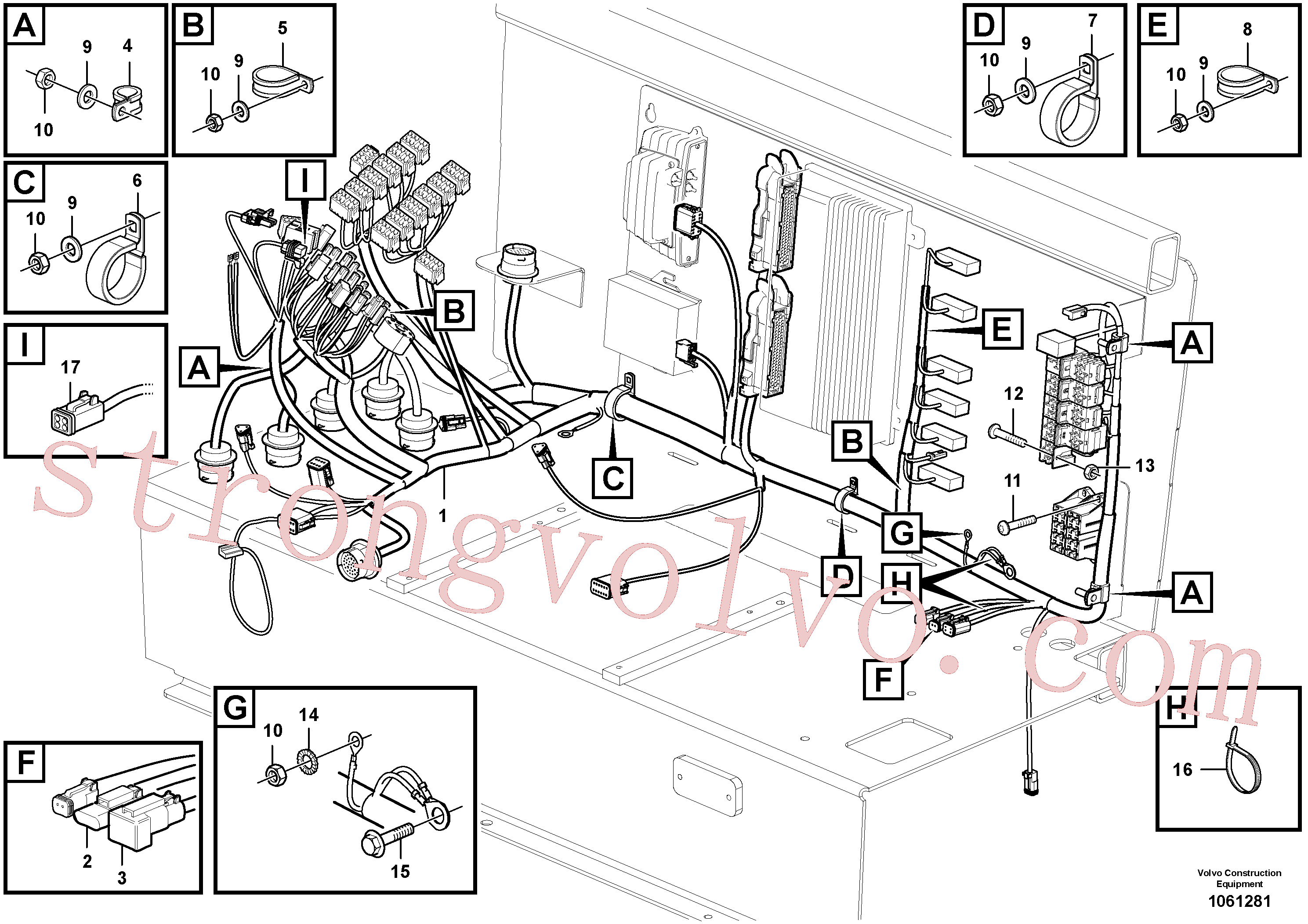 VOE983404 Volvo Cablagem, painel de comando(1061281 Montagem)