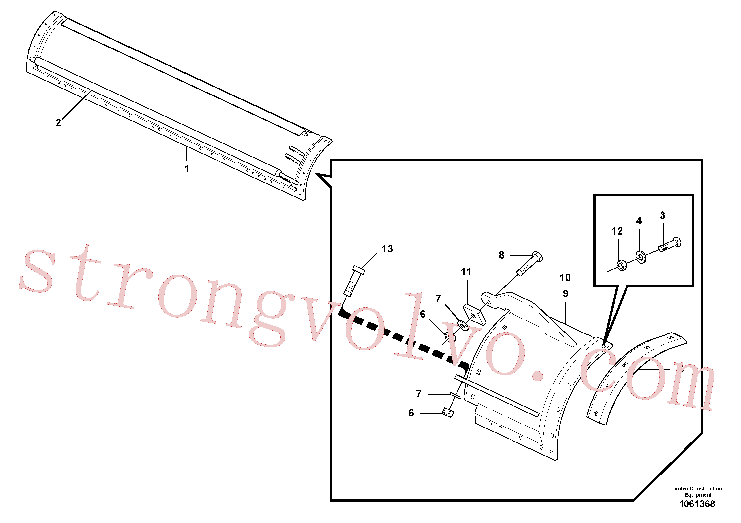 VOE983396 Parafuso sextavado Volvo escavadeira