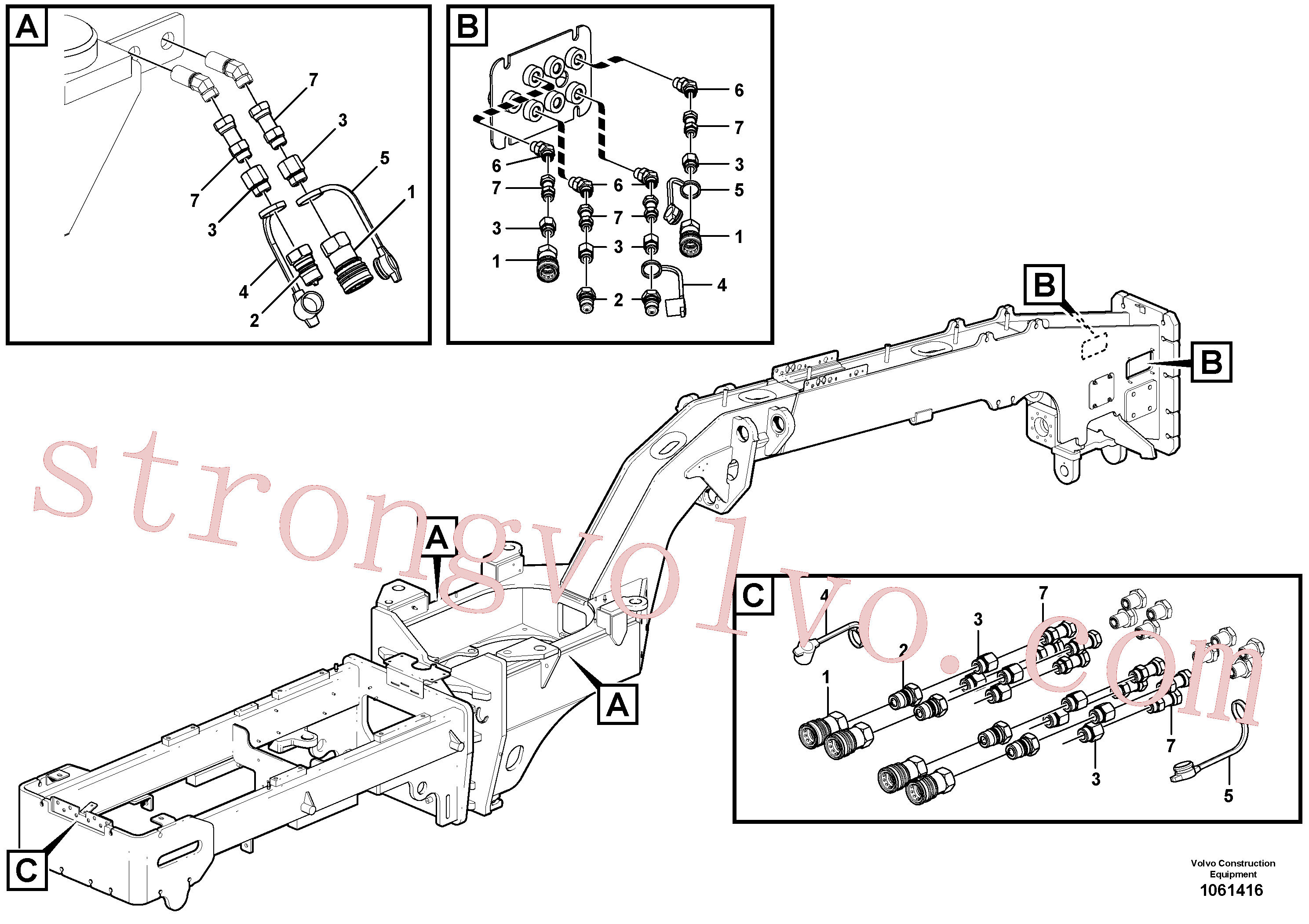 VOE15624000 Niple Inscreva-se para Volvo Acessórios para escavadeira