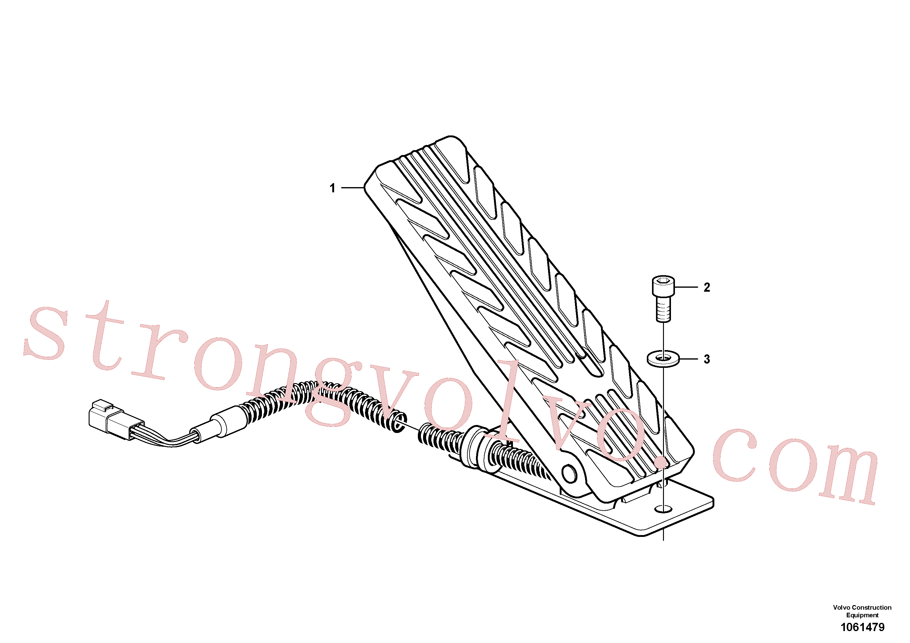 VOE959219 Volvo Pedal acelerador(1061479 Montagem)