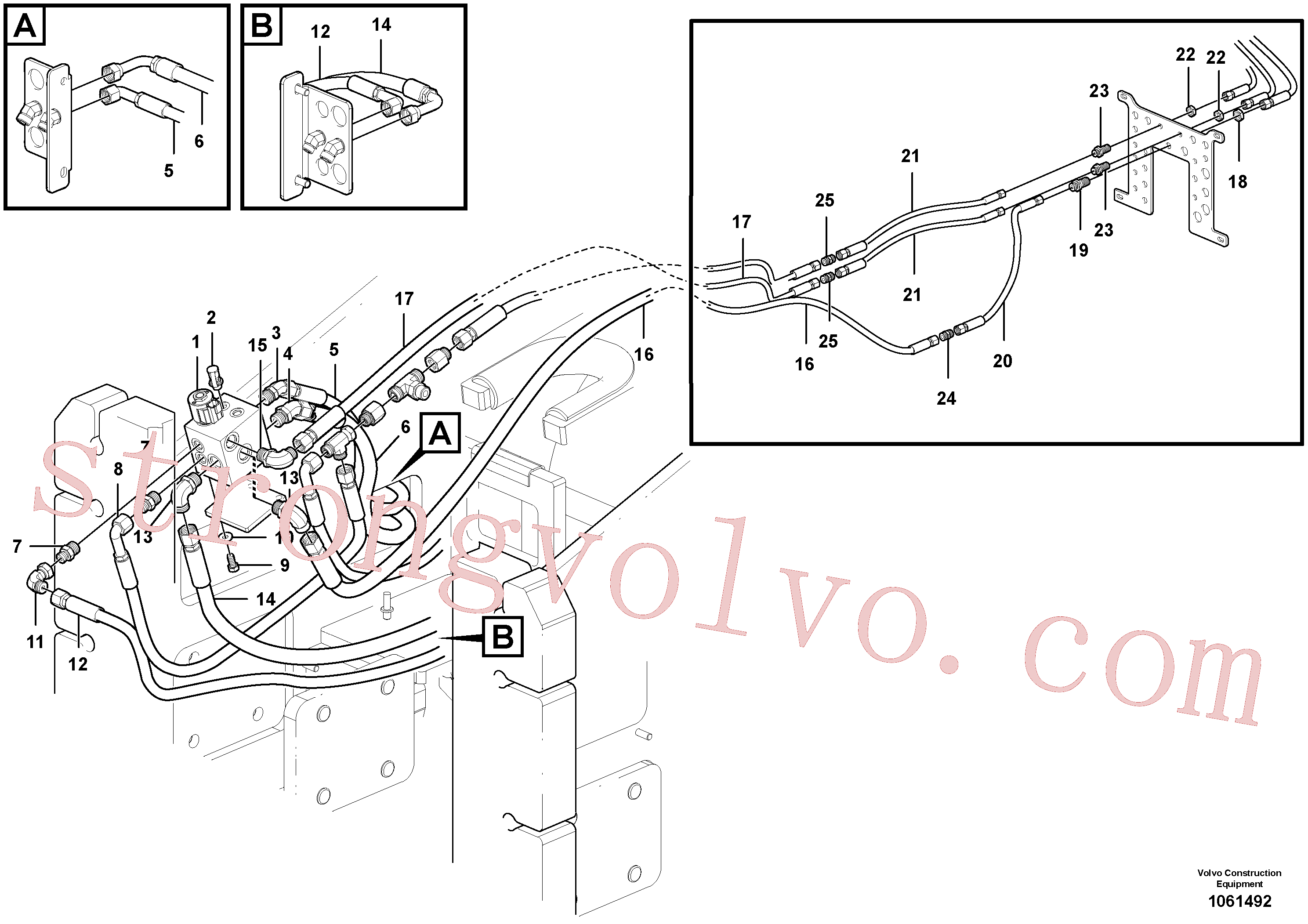 VOE12742037 Volvo Circuito hidráulico da válvula de duas velocidades - tracção integral (awd)(1061492 Montagem)