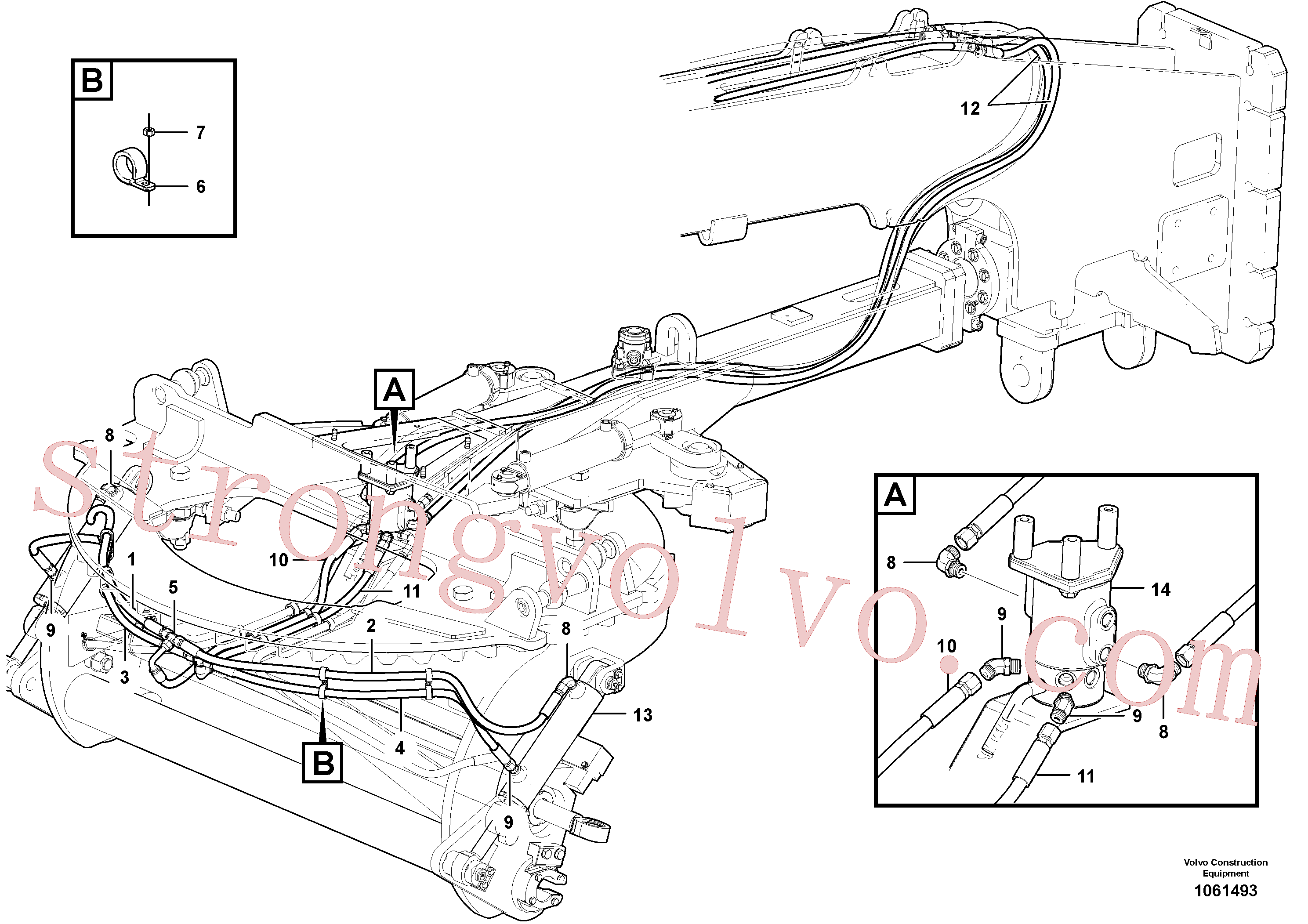 VOE935453 Volvo Circuito de rotação da lâmina(1061493 Montagem)