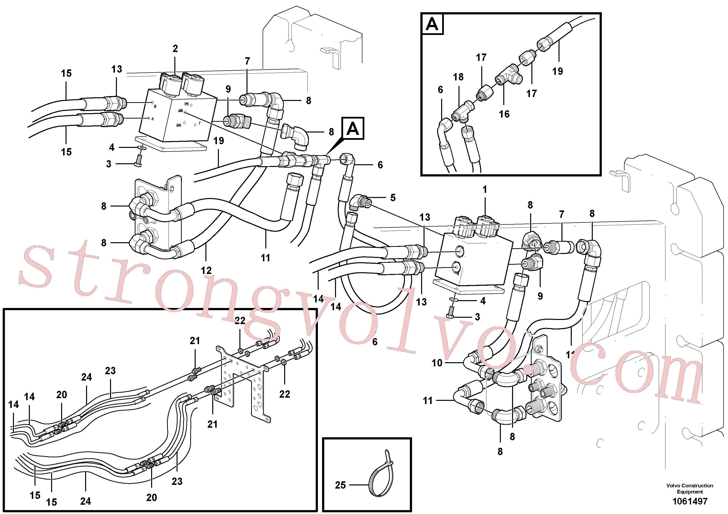 RM59923474 Volvo Circuito hidráulico da válvula de derivação - tracção integral (awd)(1061497 Montagem)