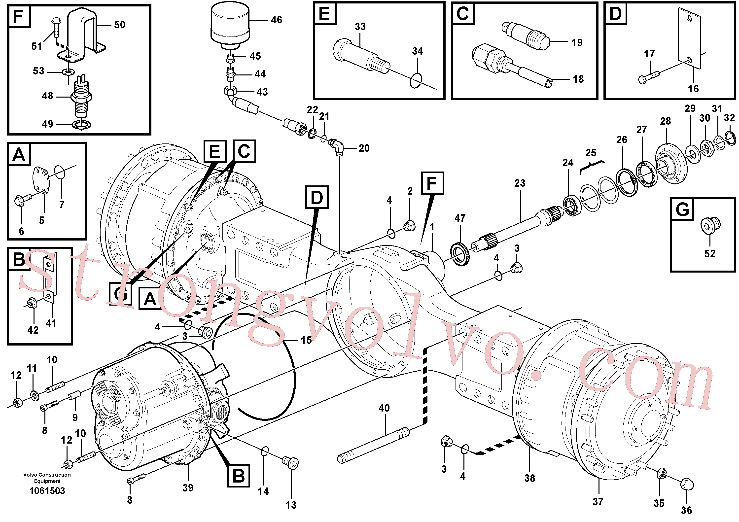 VOE11055612 Volvo Eixo planetário 1, unidade de carga(1061503 Montagem)
