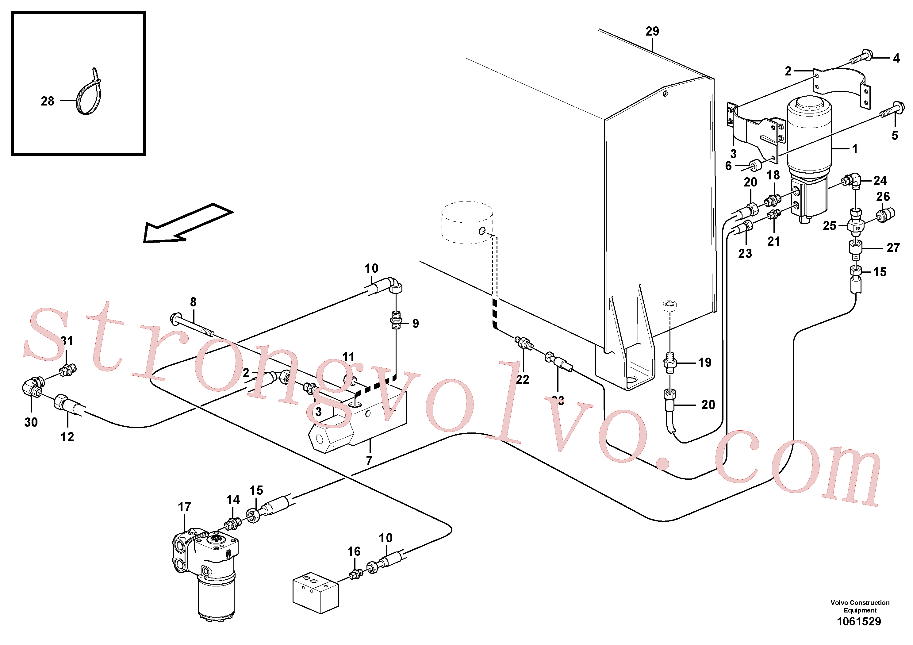 VOE936540 Volvo Sistema de direcção auxiliar(1061529 Montagem)