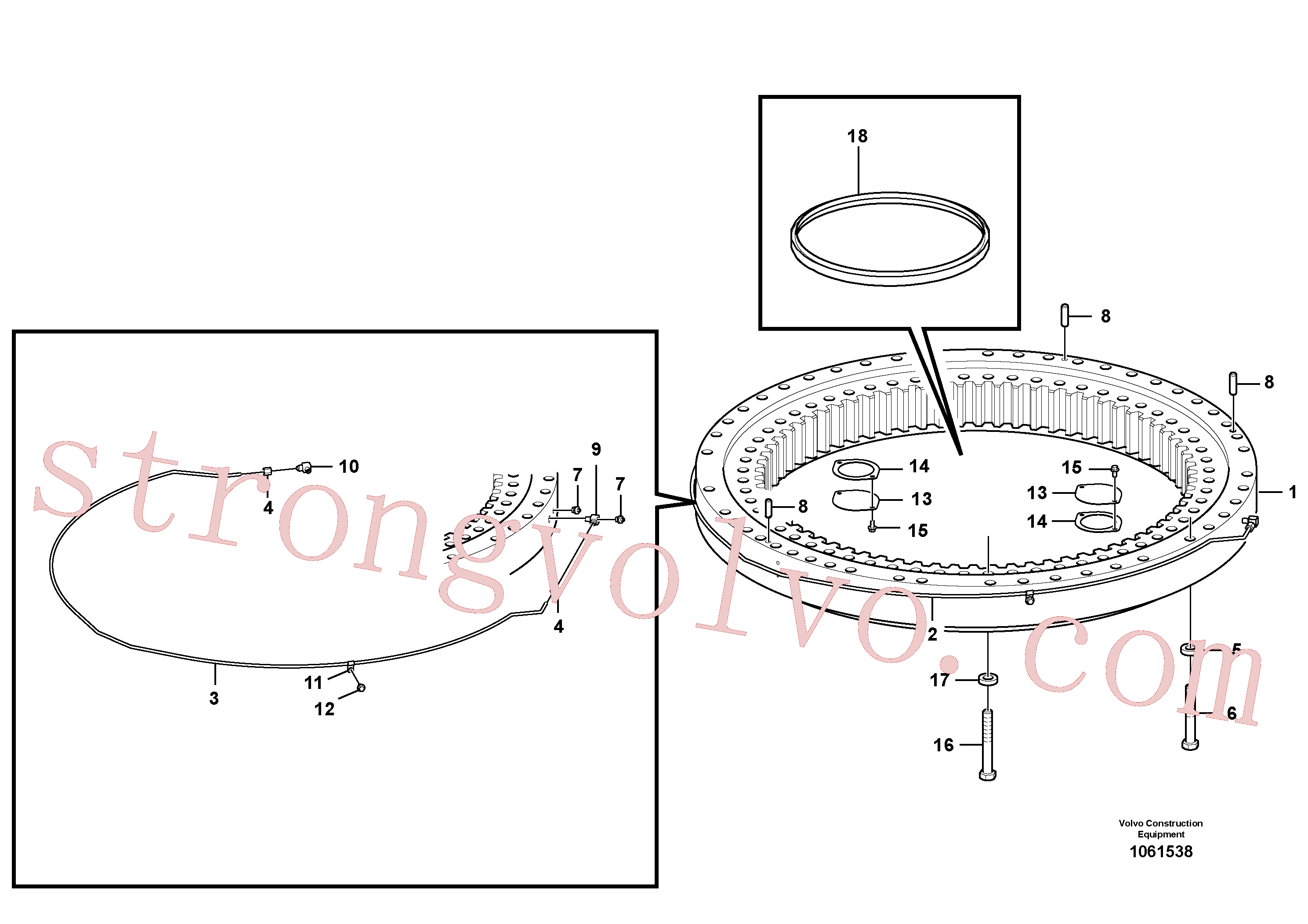 China Made VOE14577566 Pipe Volvo Acessórios para escavadeira