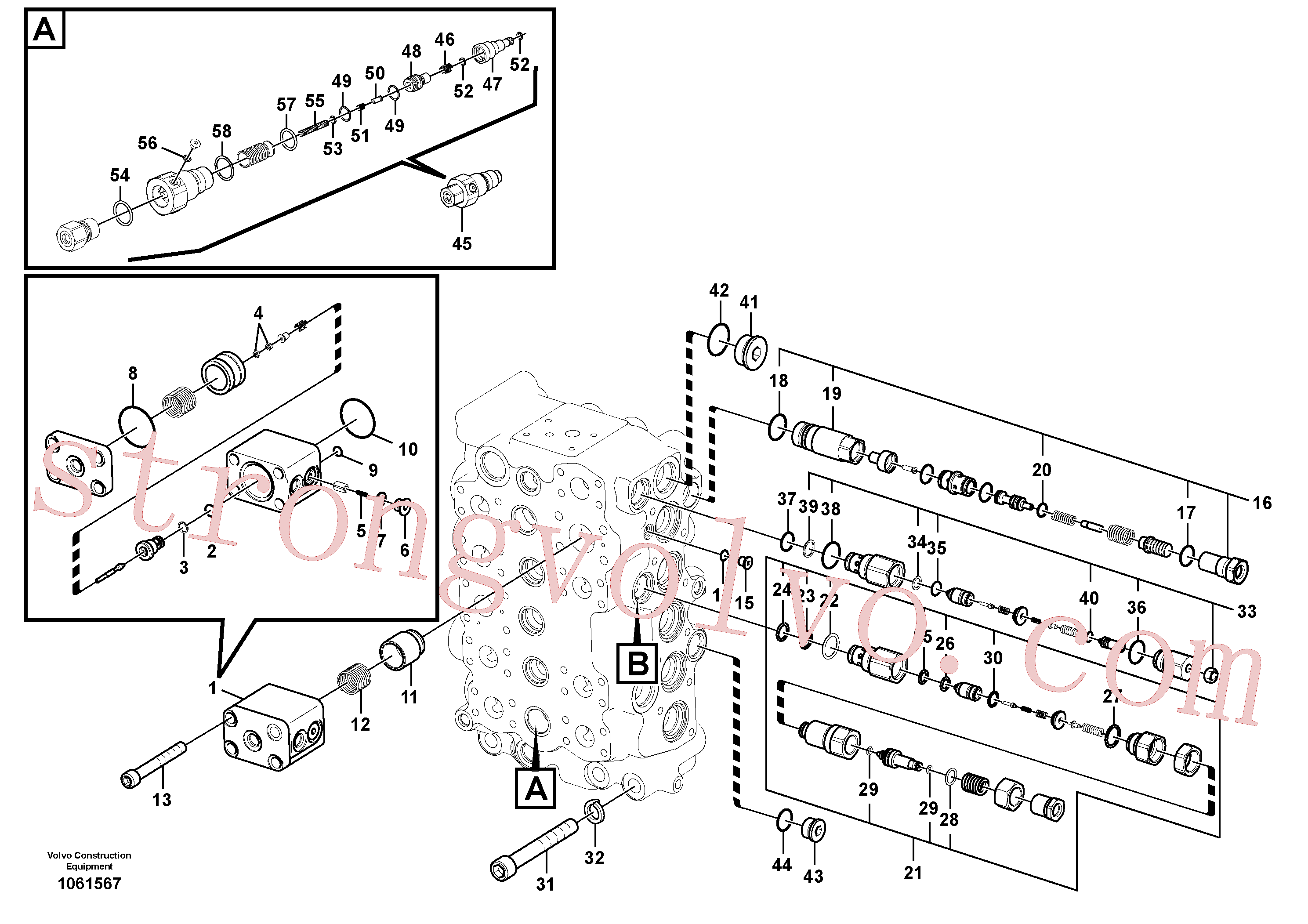 SA7273-10210 Volvo Válvula mestra de comando(1061567 Montagem)