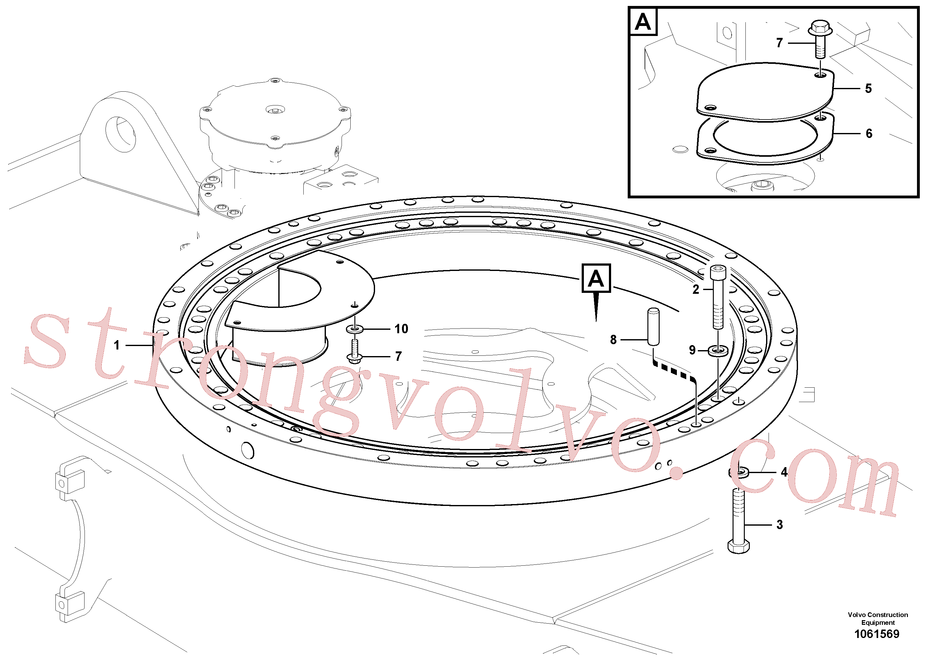 VOE14531010 Volvo Acoplamento do anel rotativo(1061569 Montagem)