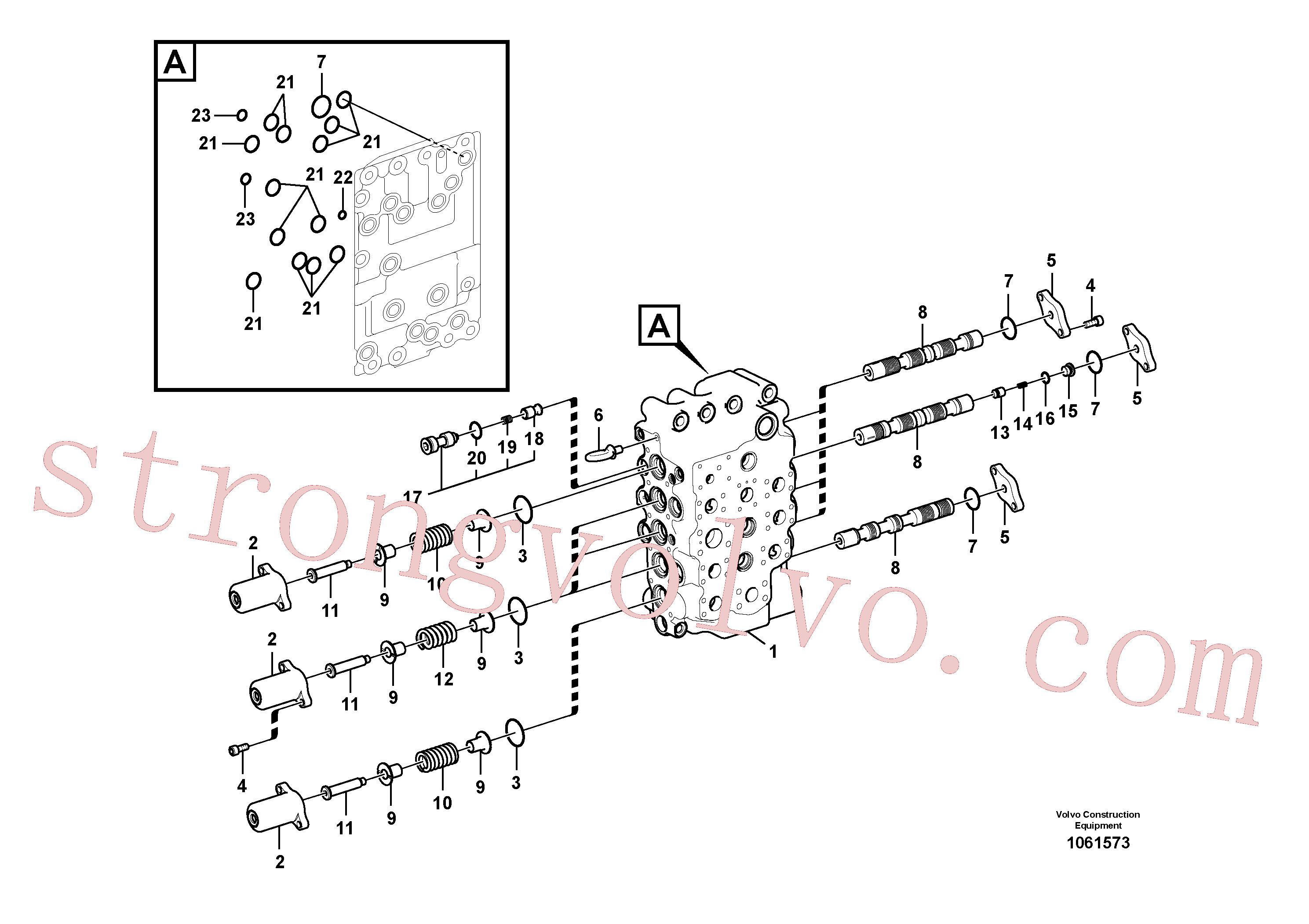 VOE14521469 Volvo Válvula mestra de comando(1061573 Montagem)