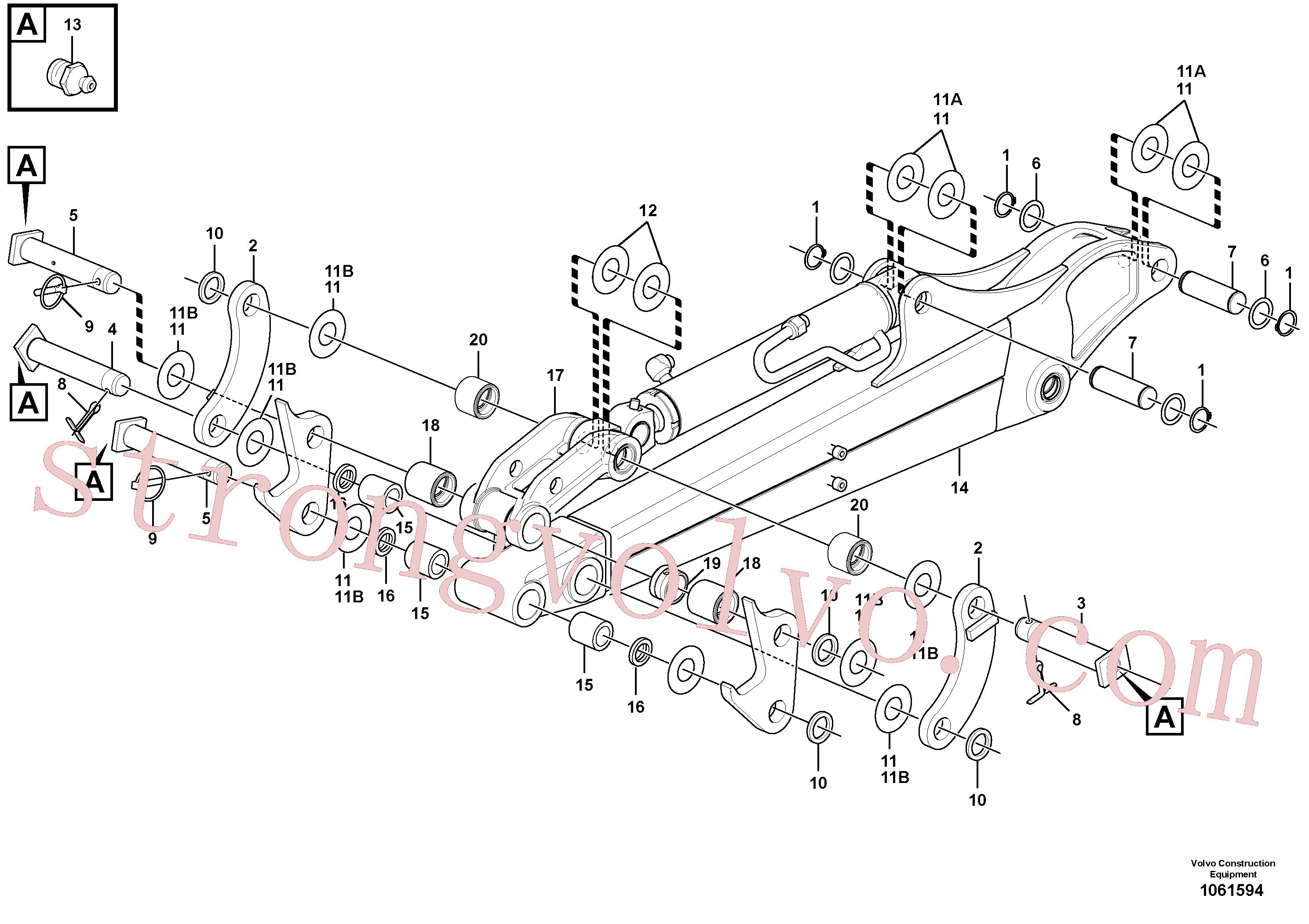 PJ4090005 Pino Volvo escavadeira
