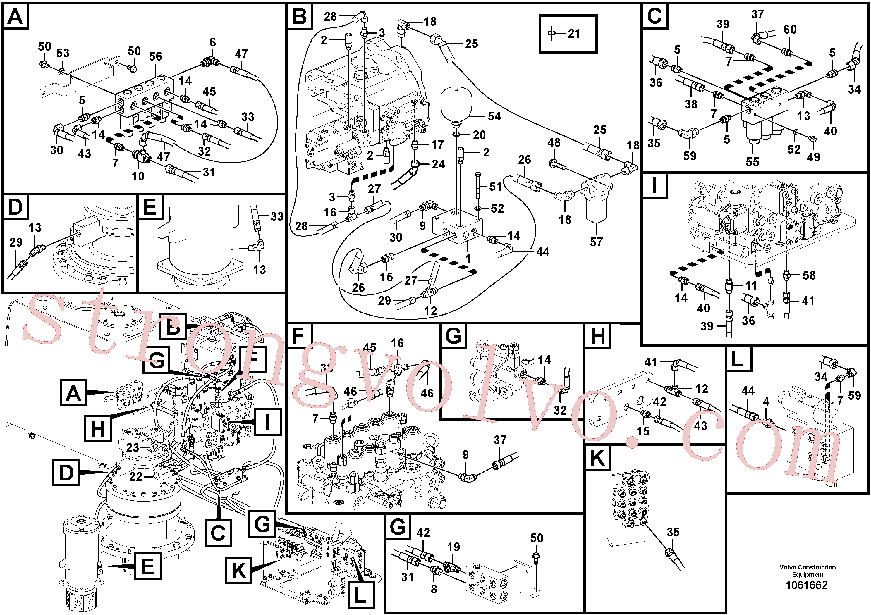 VOE937844 Volvo Sistema servomotor, válvula de comando para pedal da válvula de comando(1061662 Montagem)