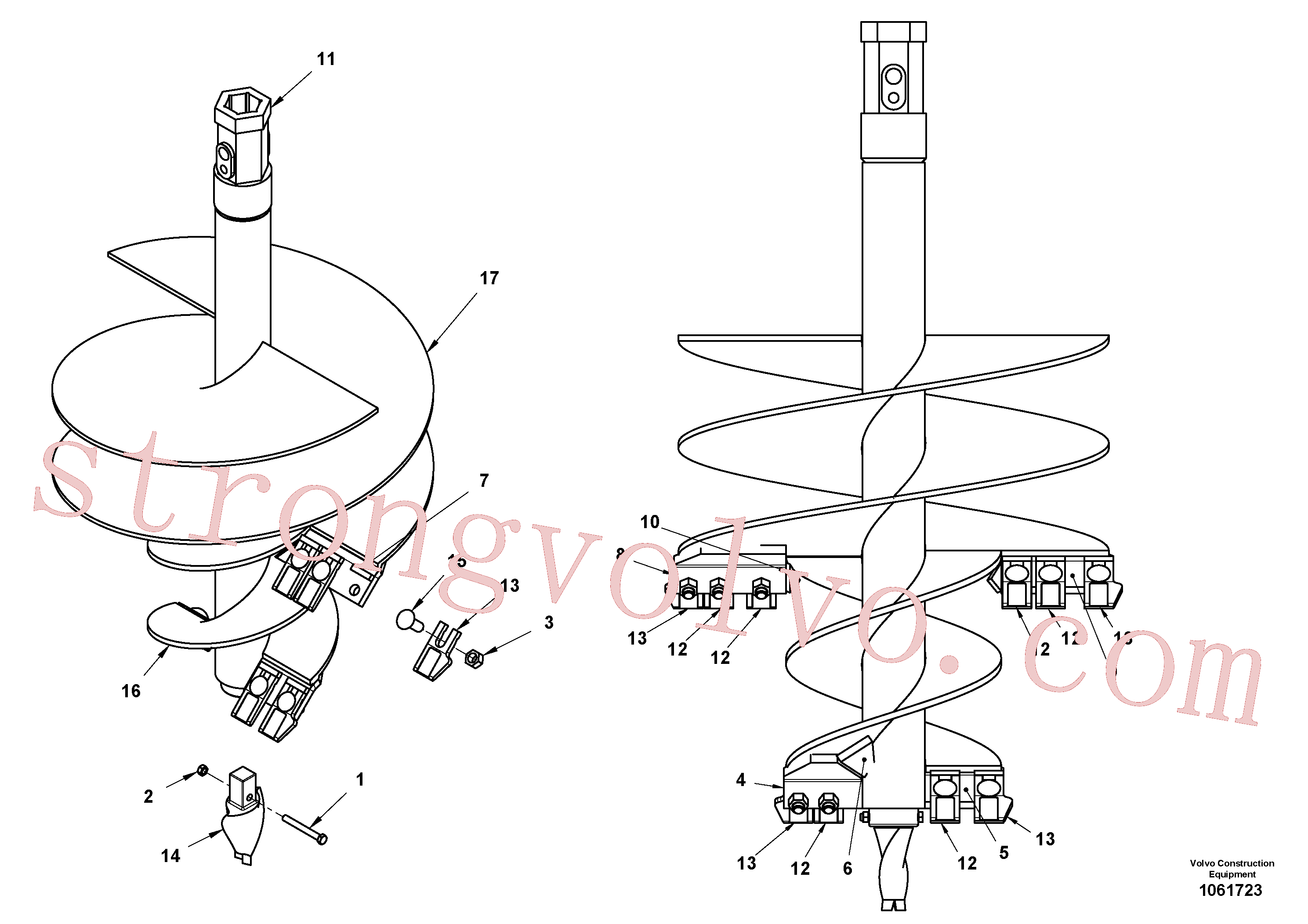 Volvo Montagem VOE16219778 Bucket tooth kit Acessórios