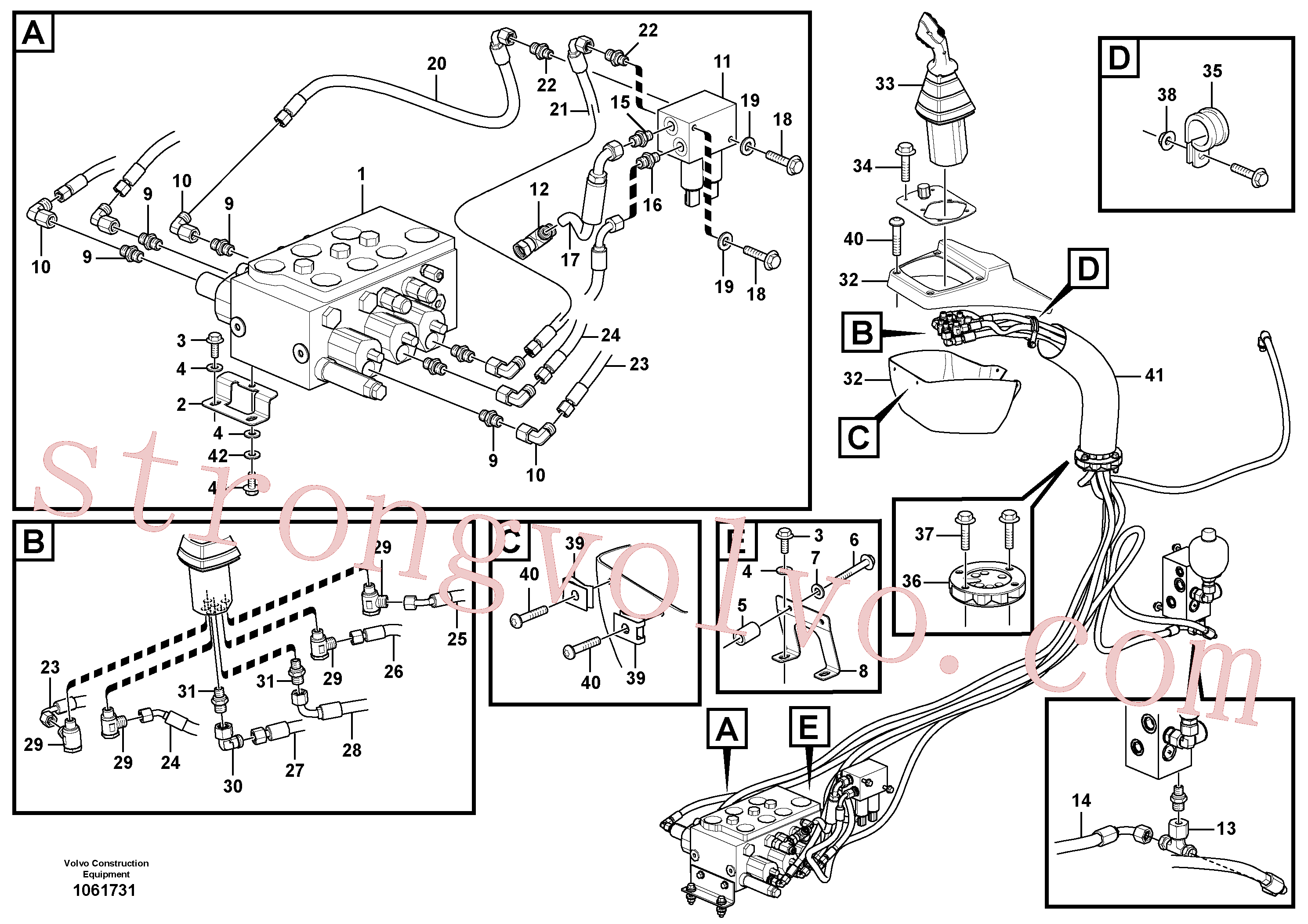 Volvo Montagem VOE15216099 Válvula de comando Acessórios