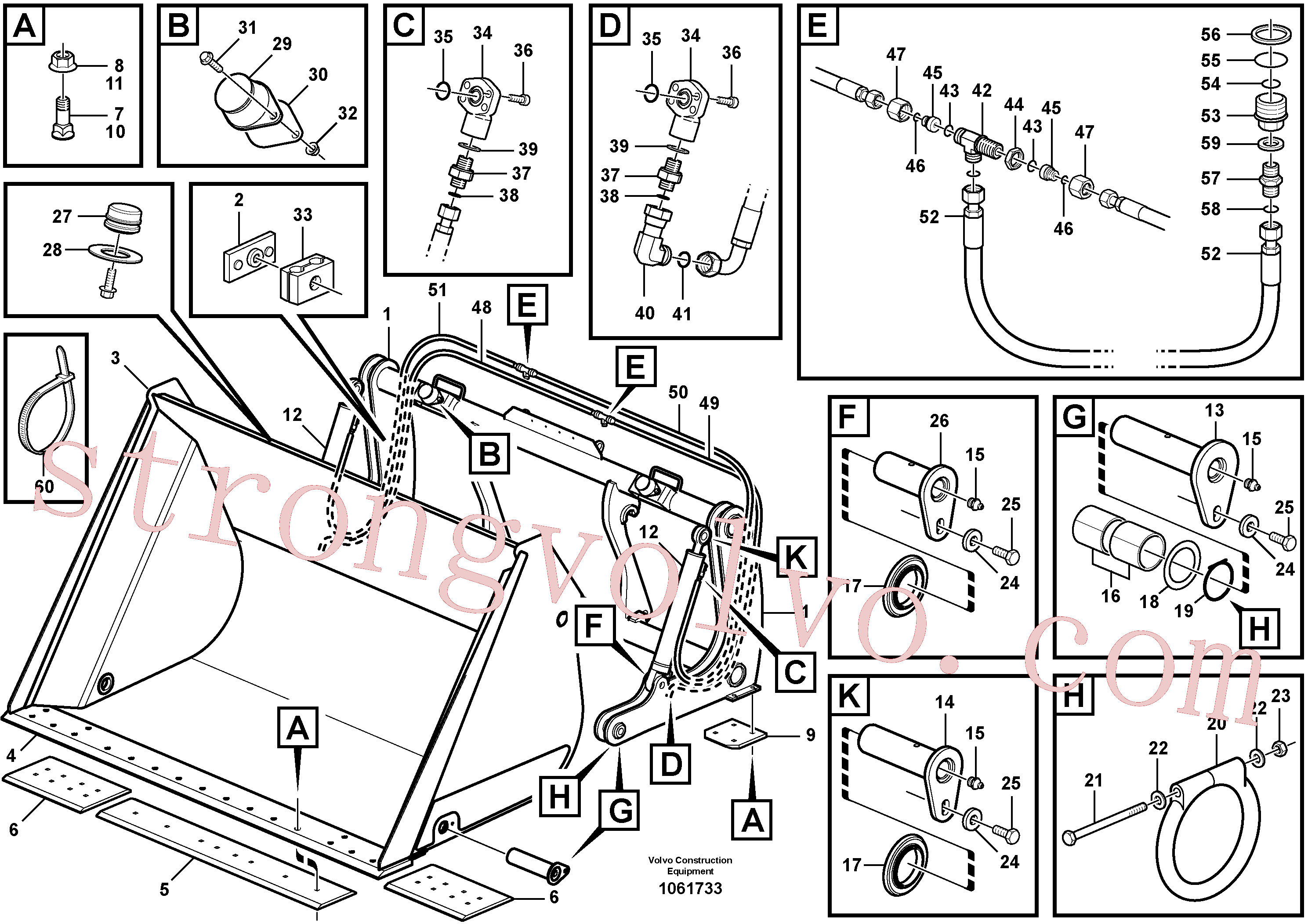 VOE11045366 Cilindro Inscreva-se para Volvo Acessórios para escavadeira