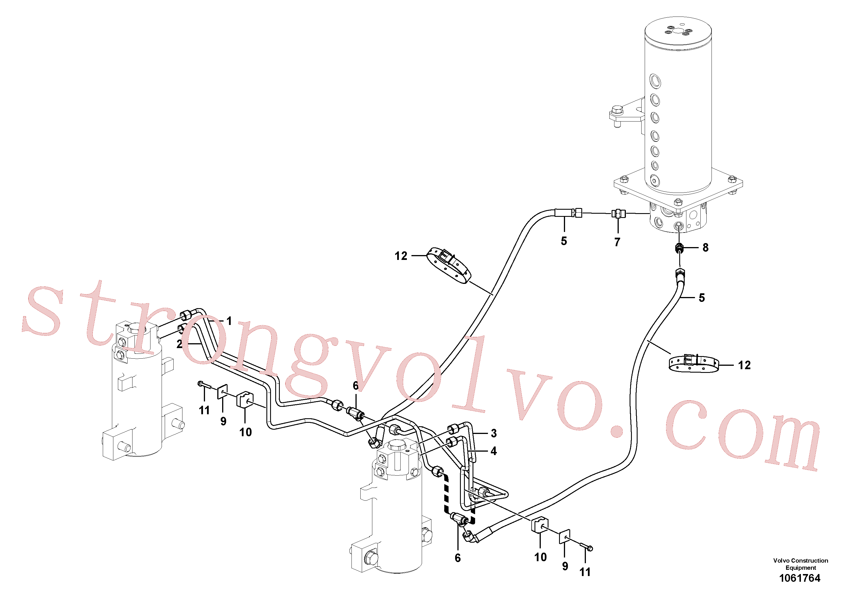 VOE937185 Volvo Sistema oscilante(1061764 Montagem)