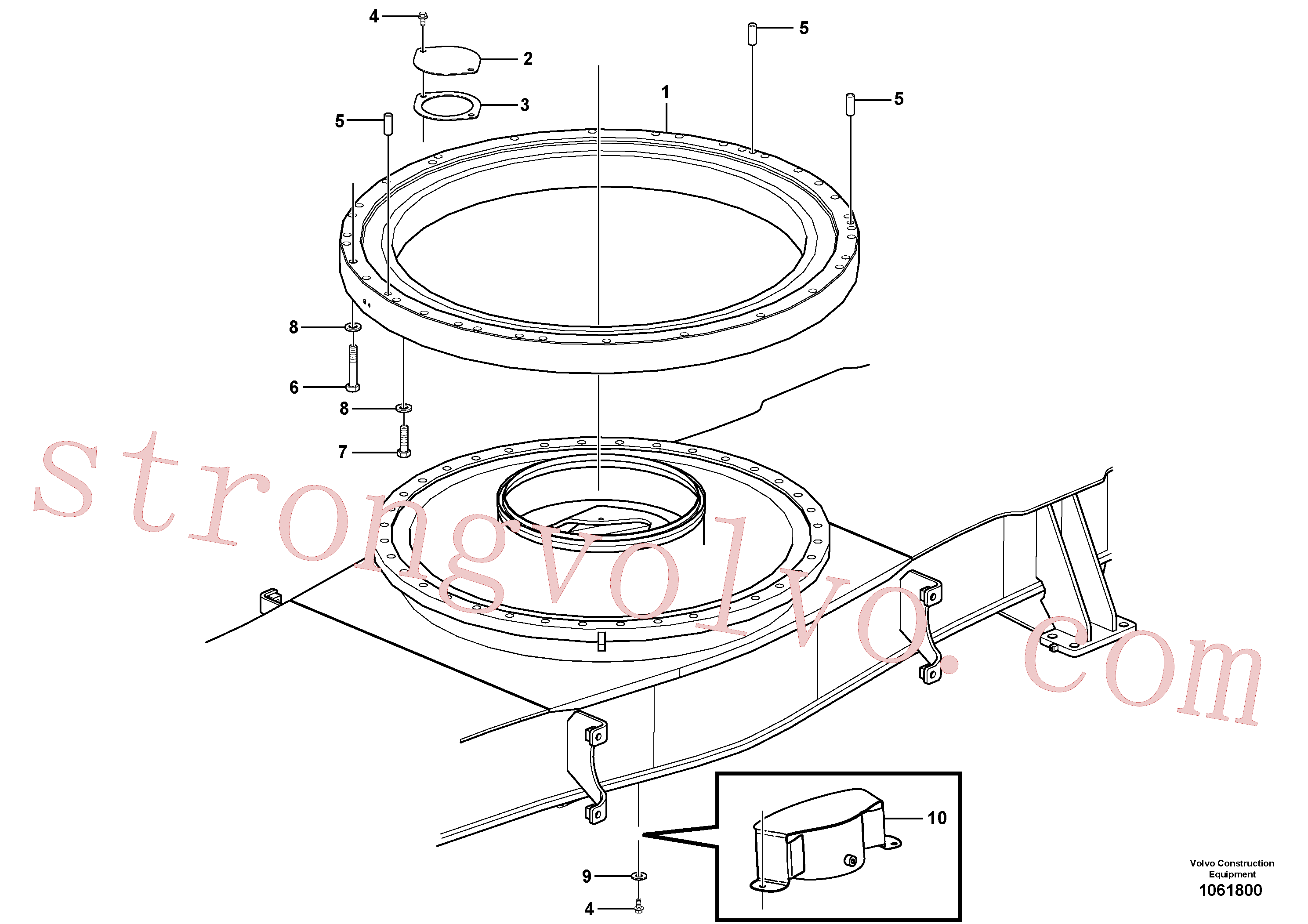 VOE14647524 Volvo Acoplamento do anel rotativo(1061800 Montagem)