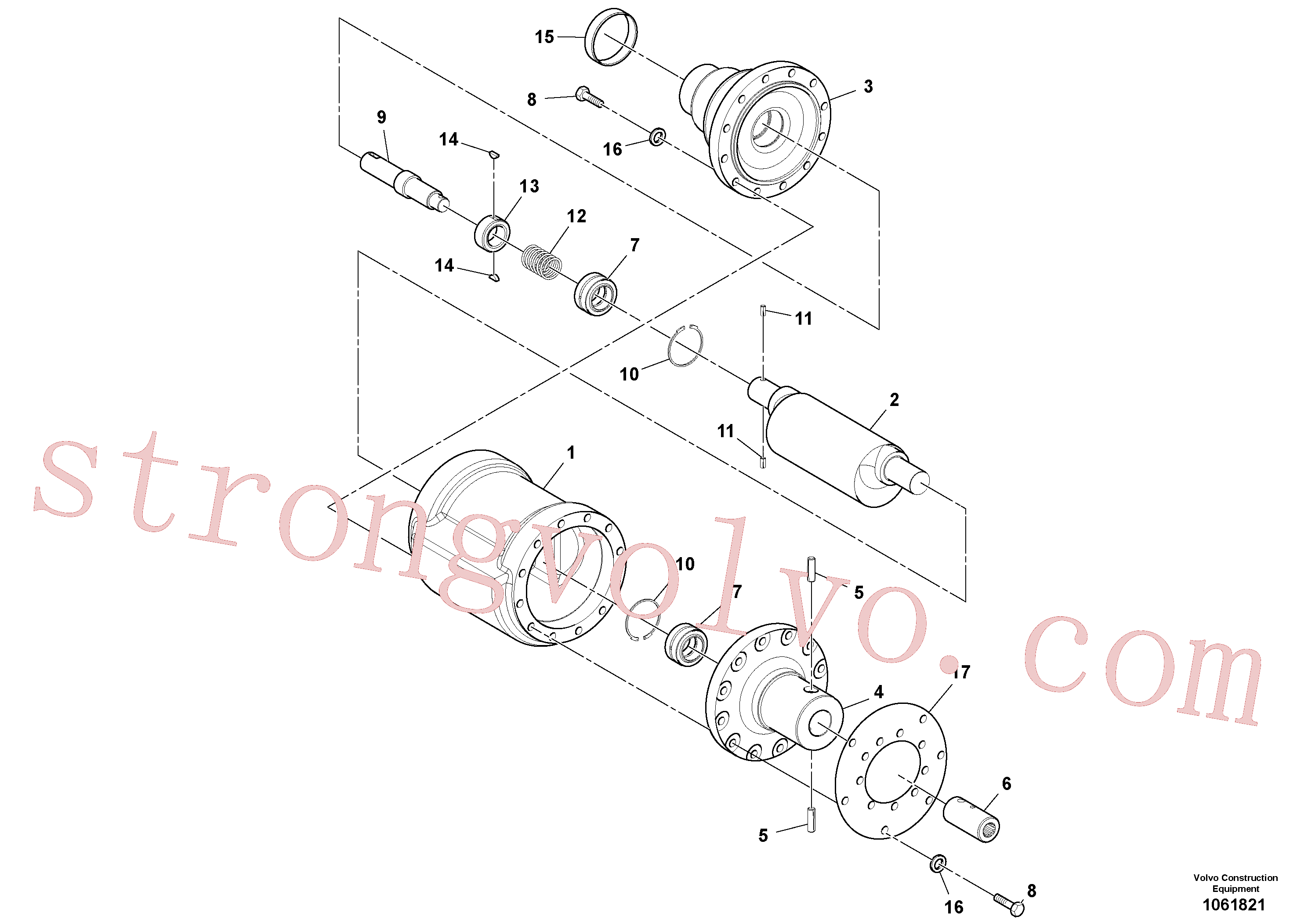 RM96701487 Volvo Conjunto de eixo excêntrico(1061821 Montagem)