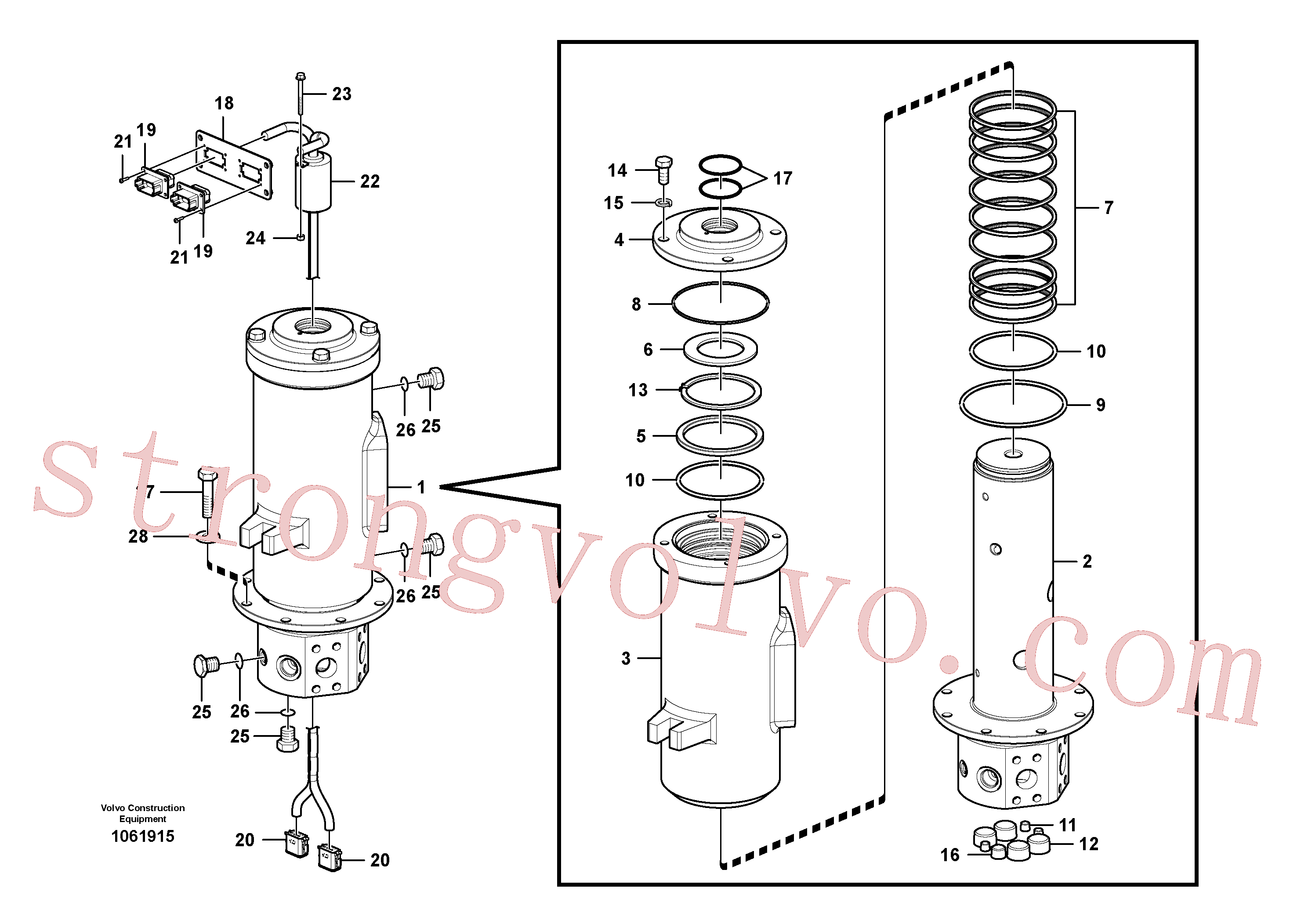 China Made VOE990586 Anel-o Volvo Acessórios para escavadeira
