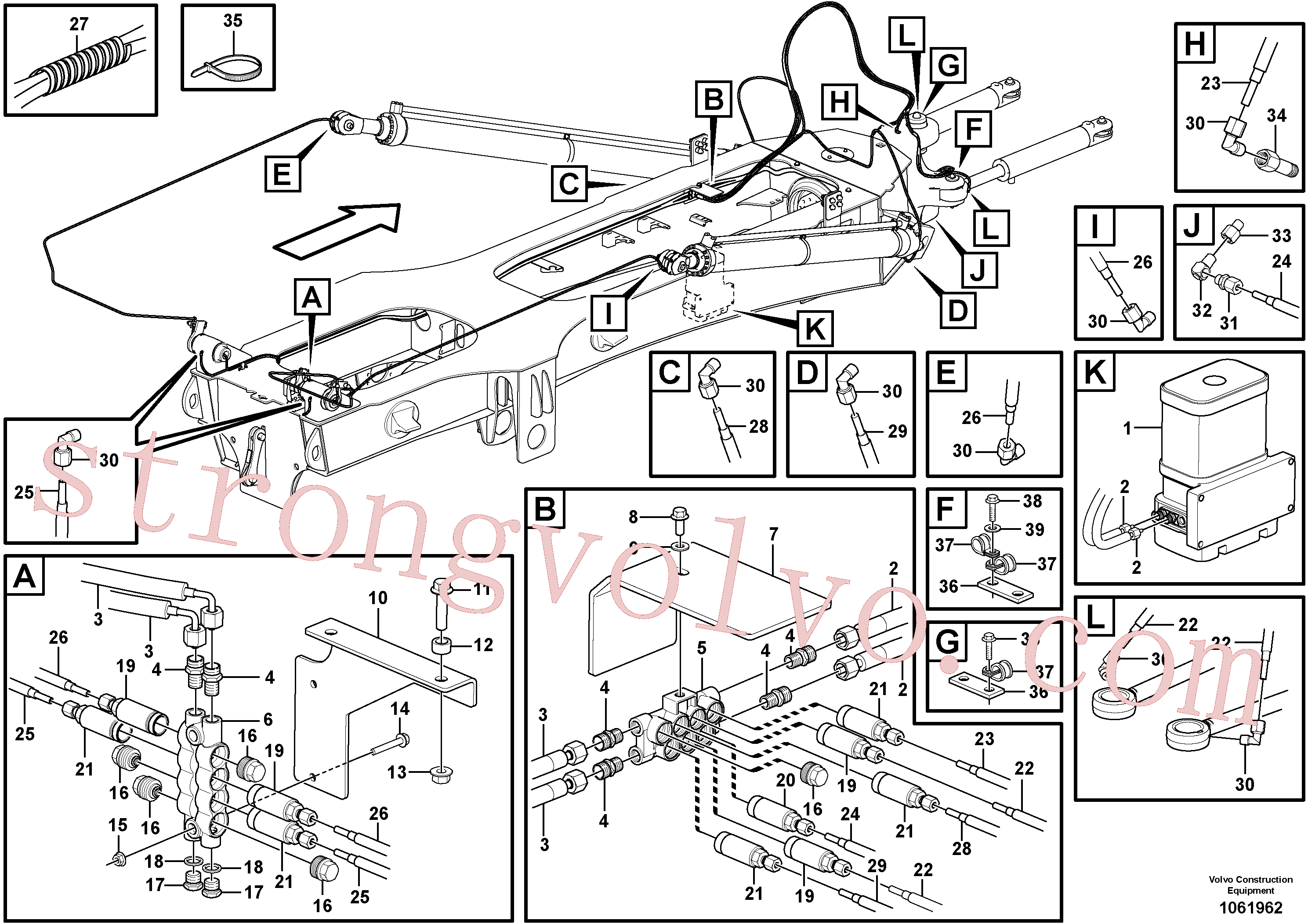 China Made VOE11709994 Anel de vedação Volvo Acessórios para escavadeira