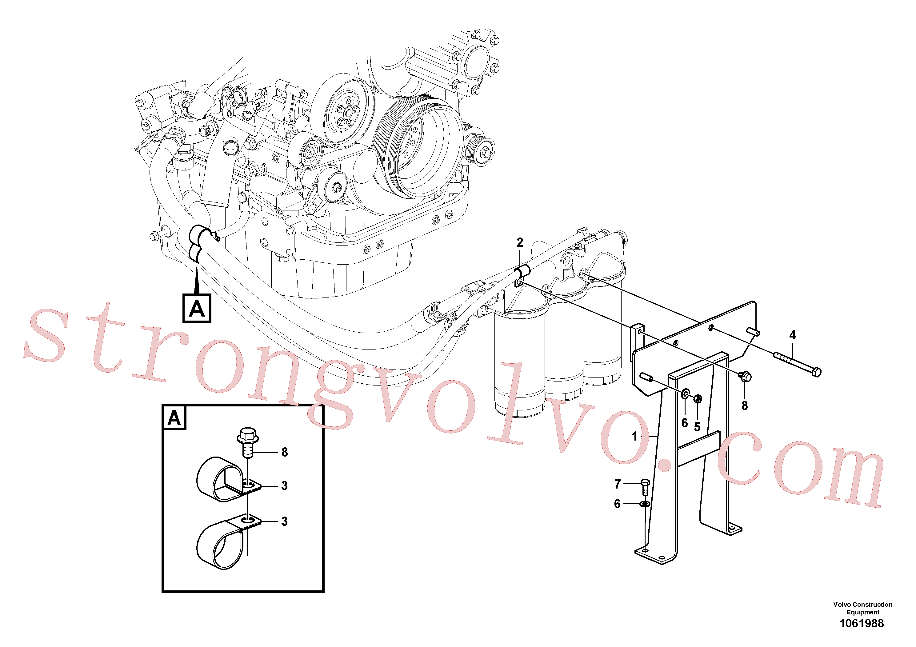 SA9016-21020 Volvo Filtro de óleo com acessórios(1061988 Montagem)