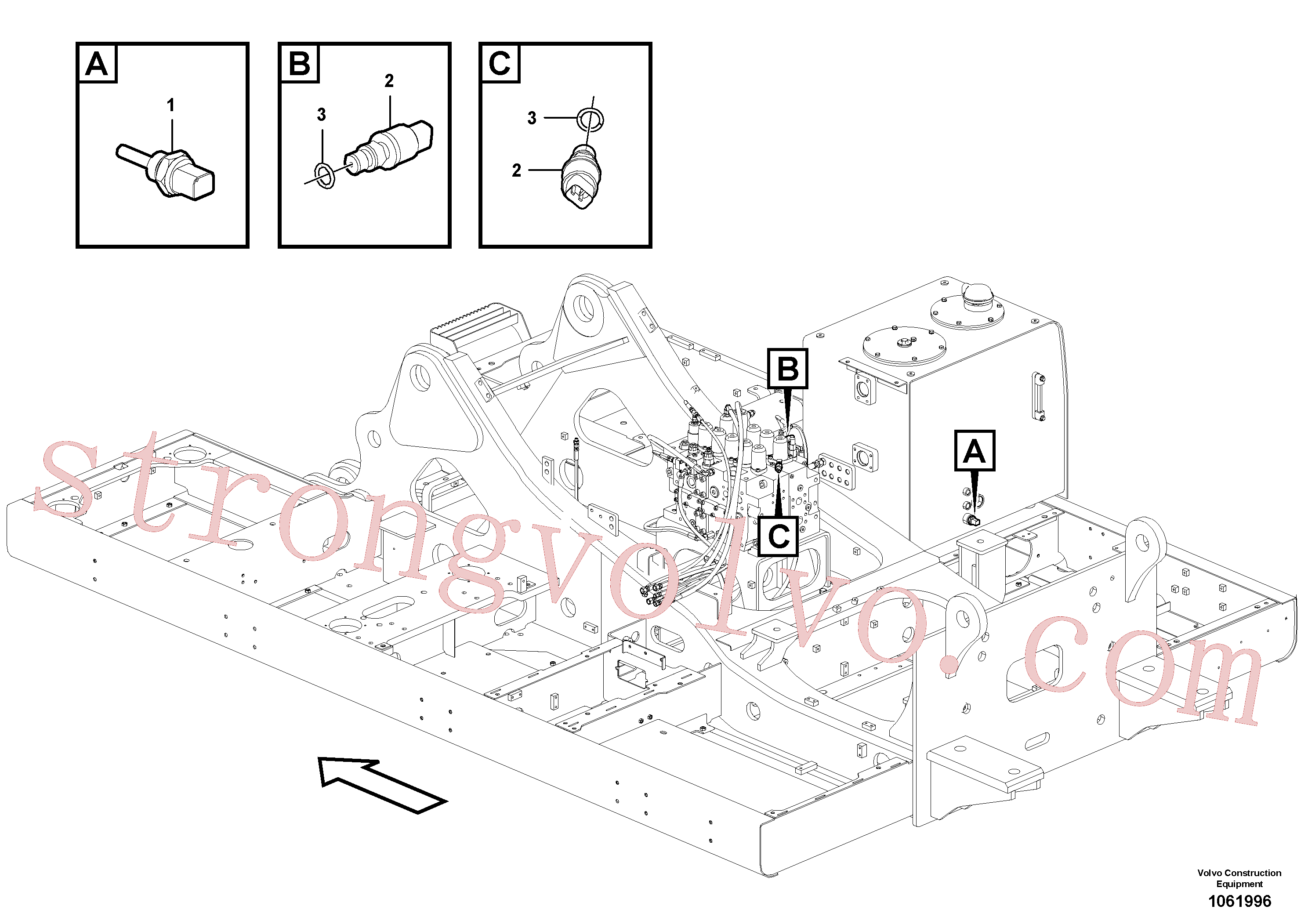 VOE14529294 Volvo Sensor eléctrico(1061996 Montagem)
