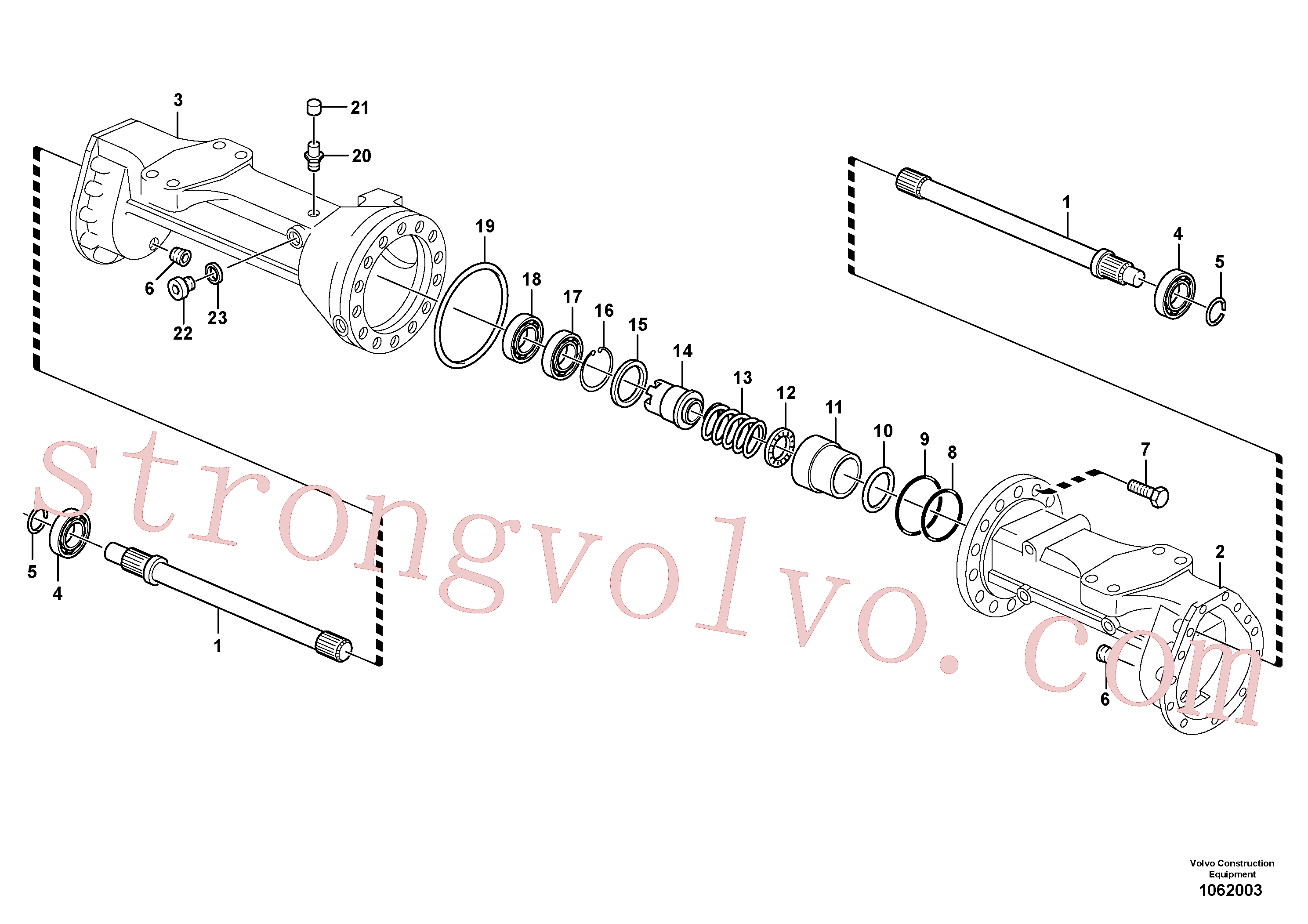 VOE17219523 Anel-o Volvo escavadeira