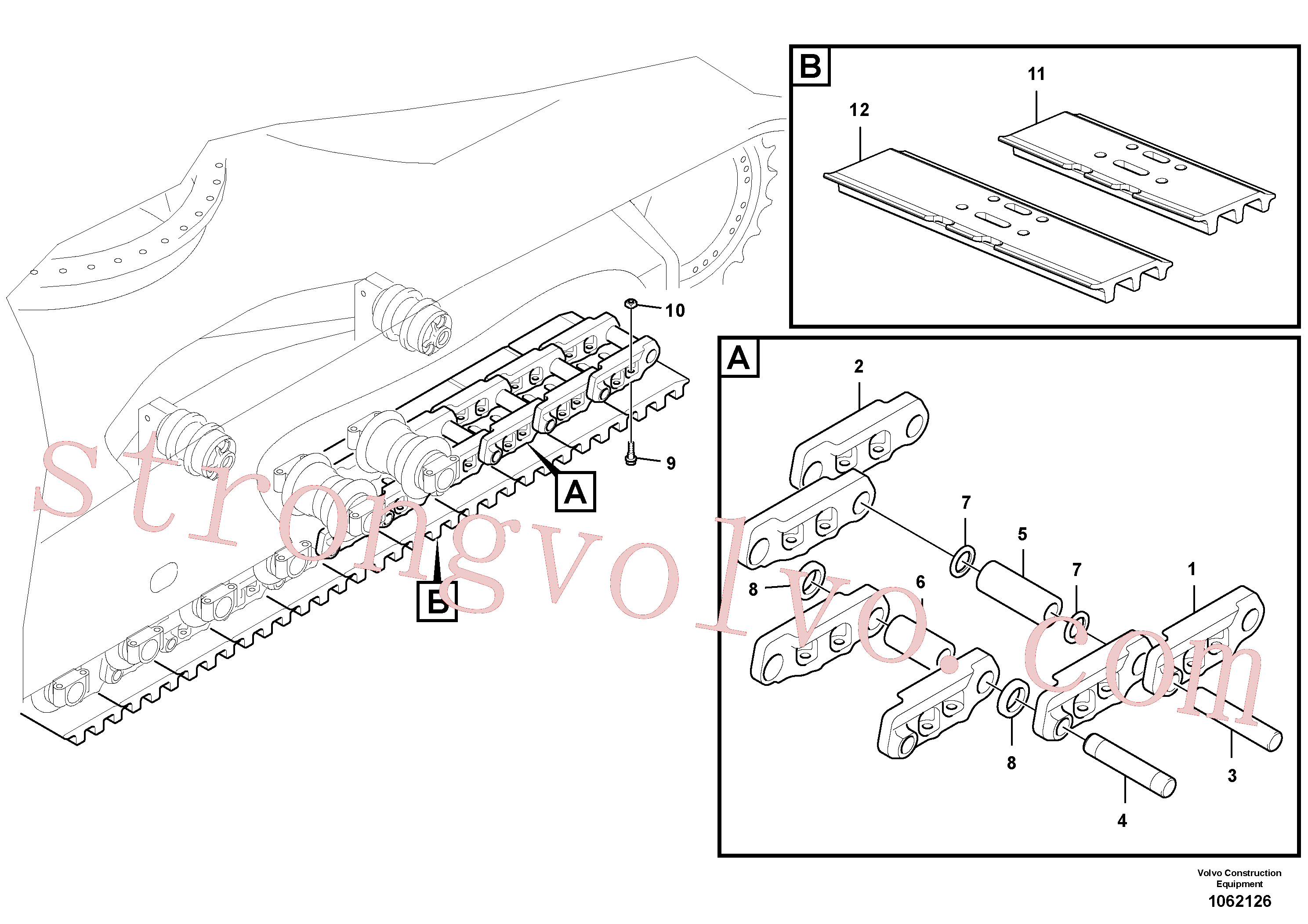 VOE14663703 Volvo Corrente de rasto(1062126 Montagem)